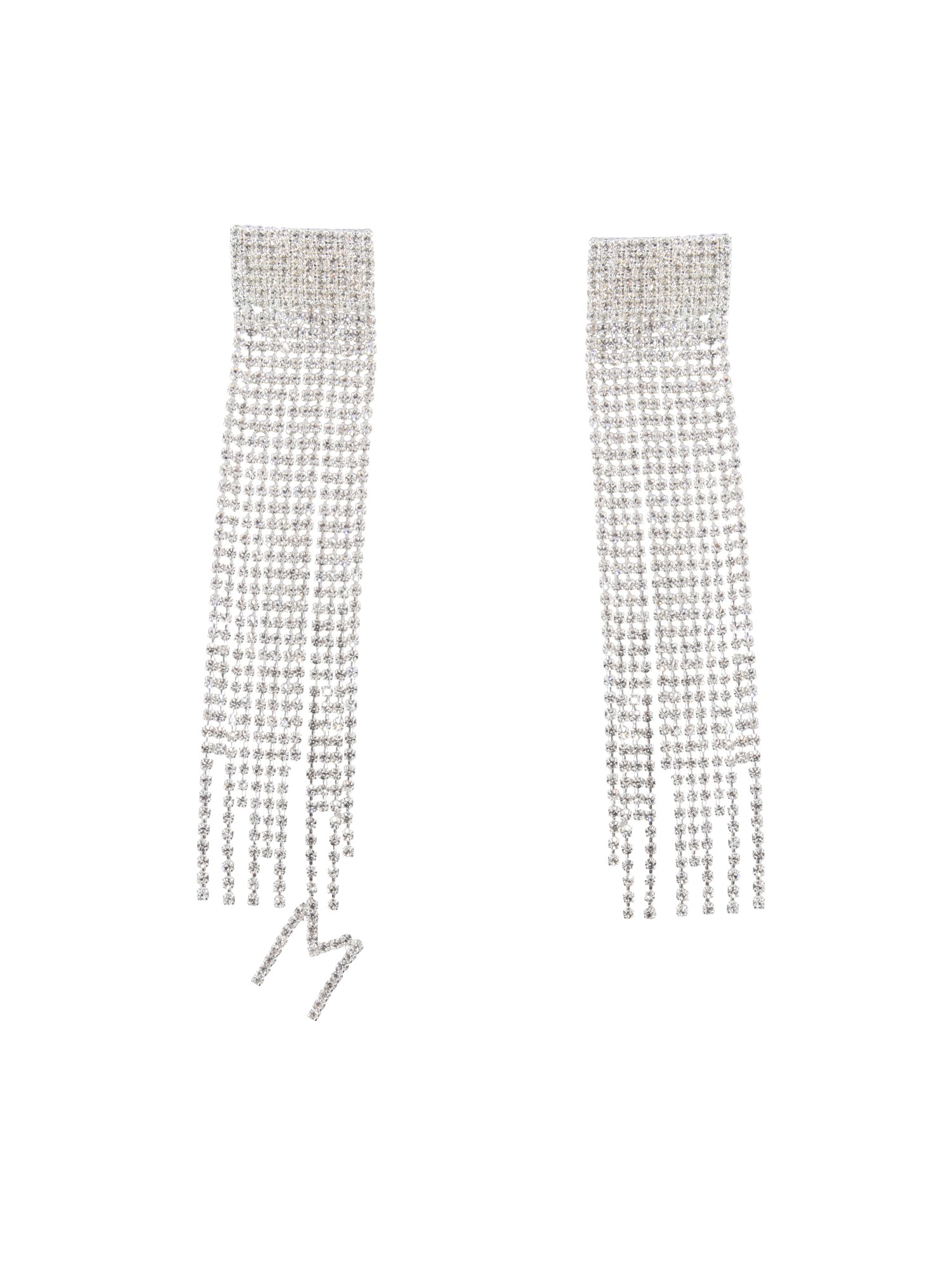 magda butrym long earrings with crystal fringes