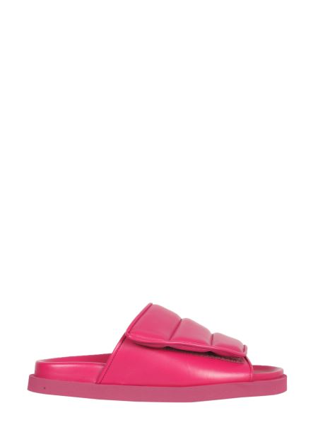 Gia Borghini - Gia 3 Puffy Leather Sandals With Velcro