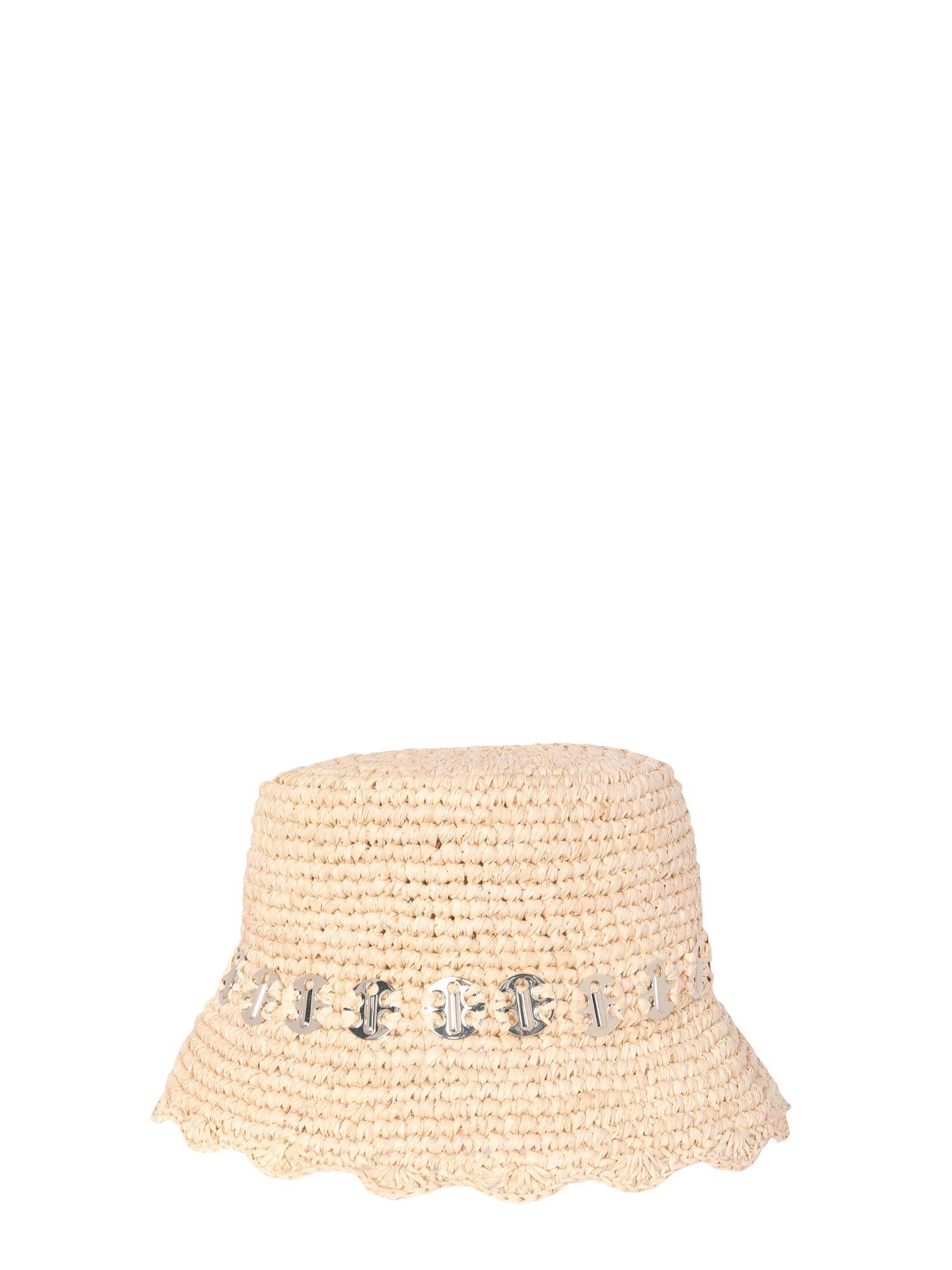 paco rabanne raffia bucket hat