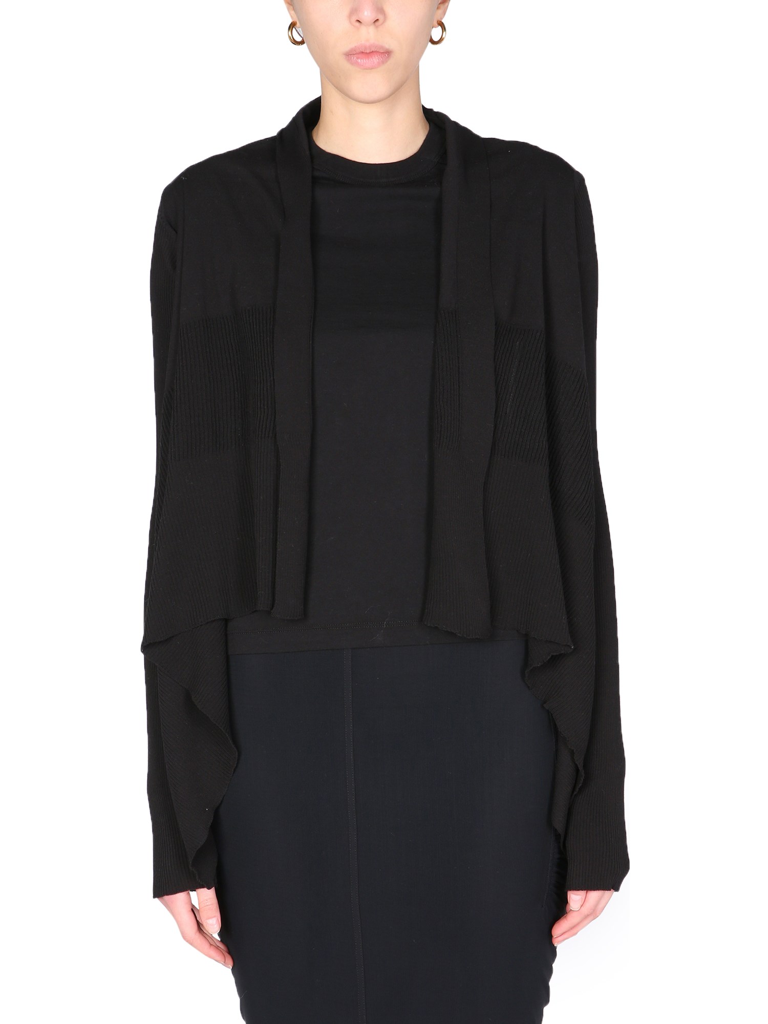 rick owens cardigan cropped