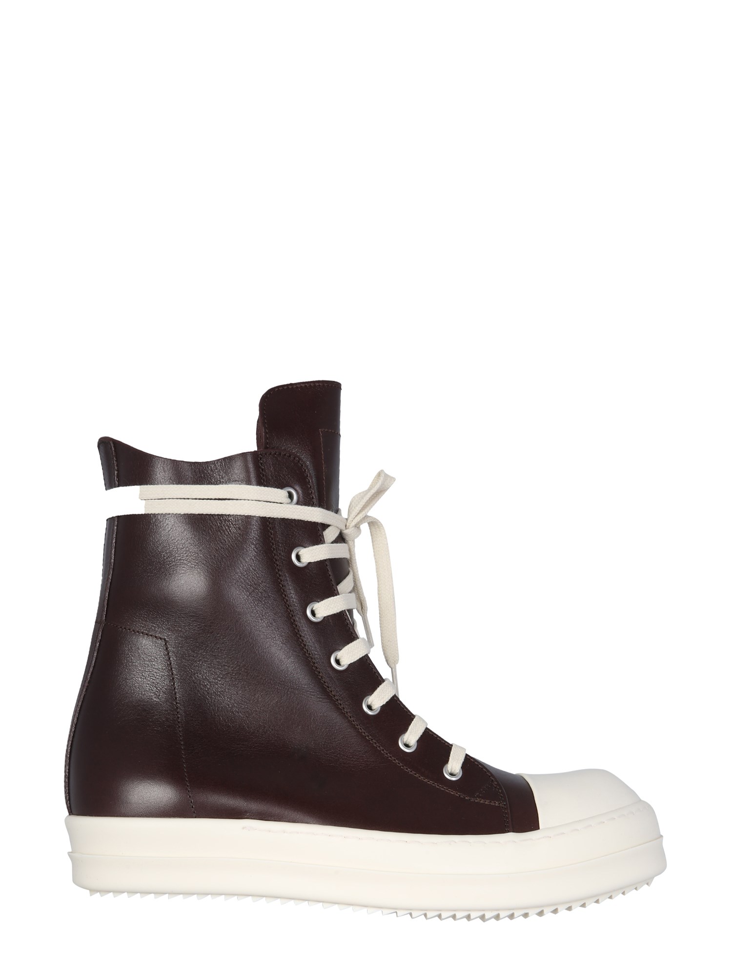 rick owens sneaker alta in pelle