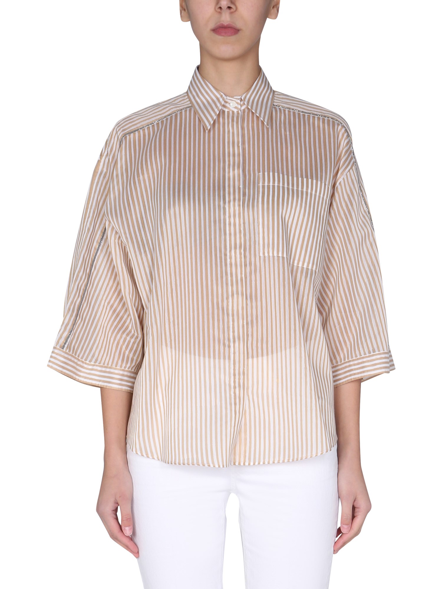 brunello cucinelli shiny detail shirt