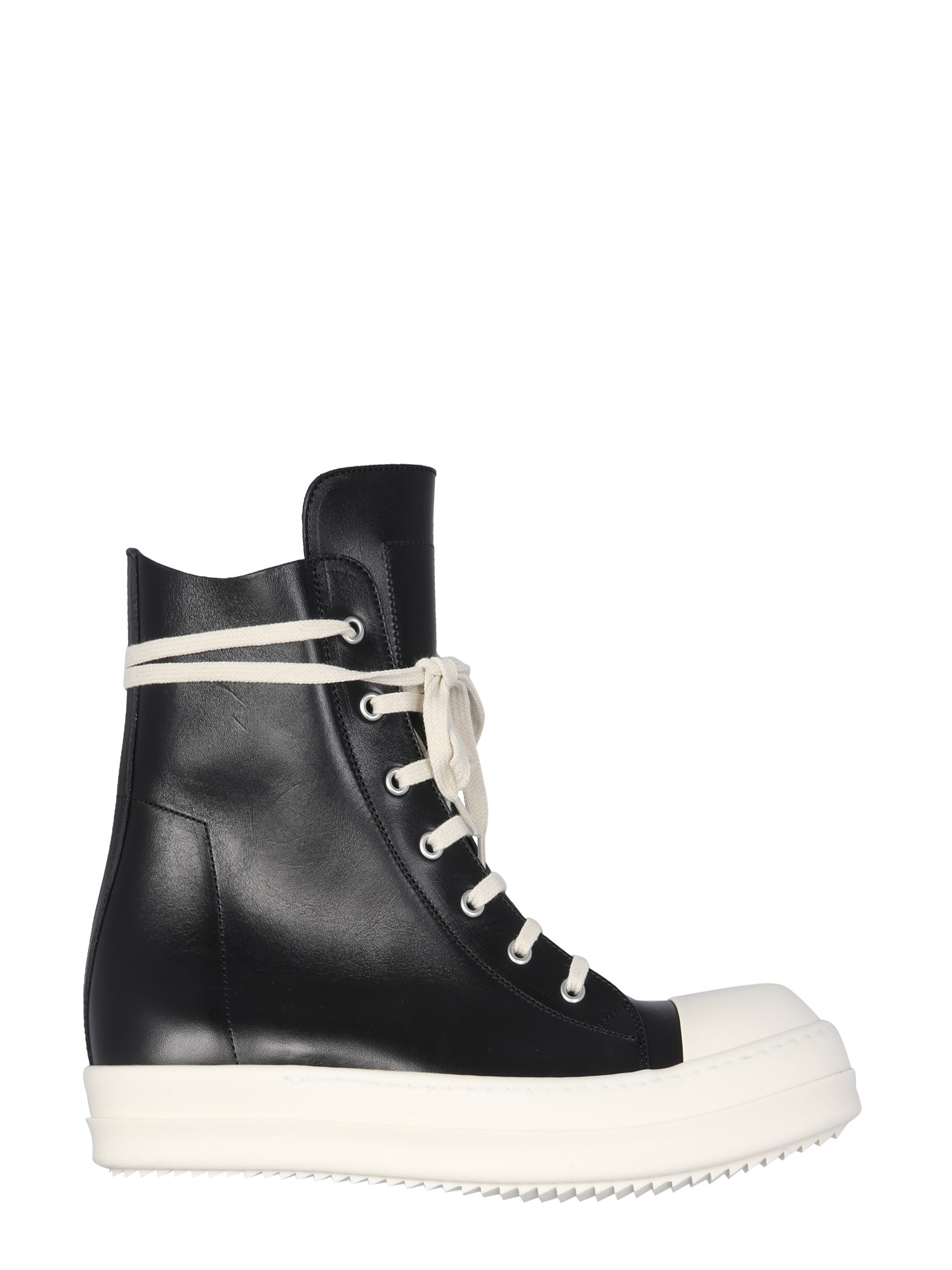 rick owens sneaker alta in pelle