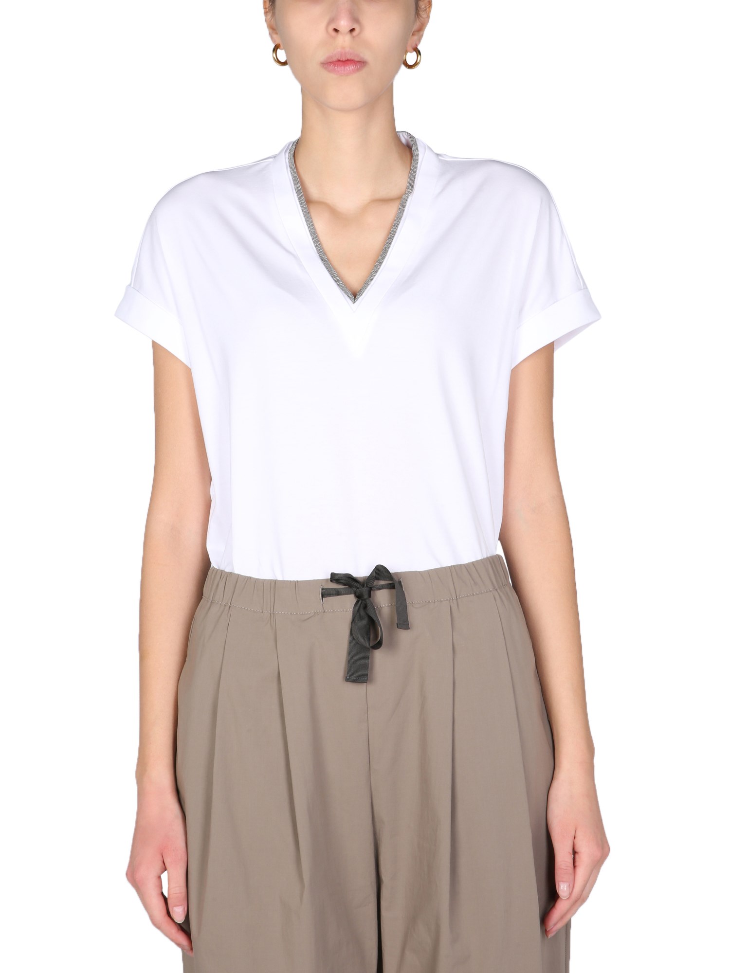brunello cucinelli "precious neckline" t-shirt