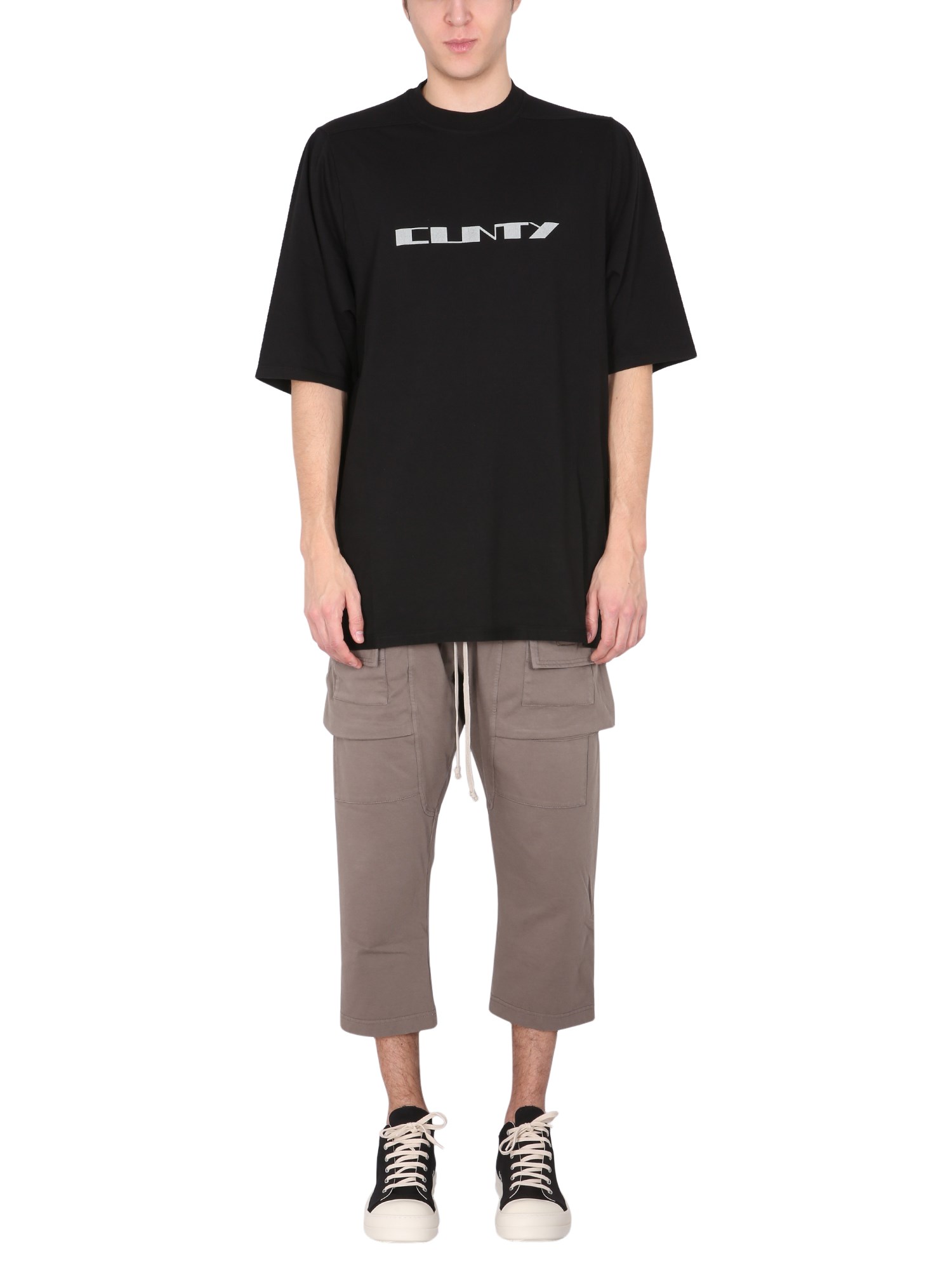 rick owens drkshdw t-shirt con stampa logo