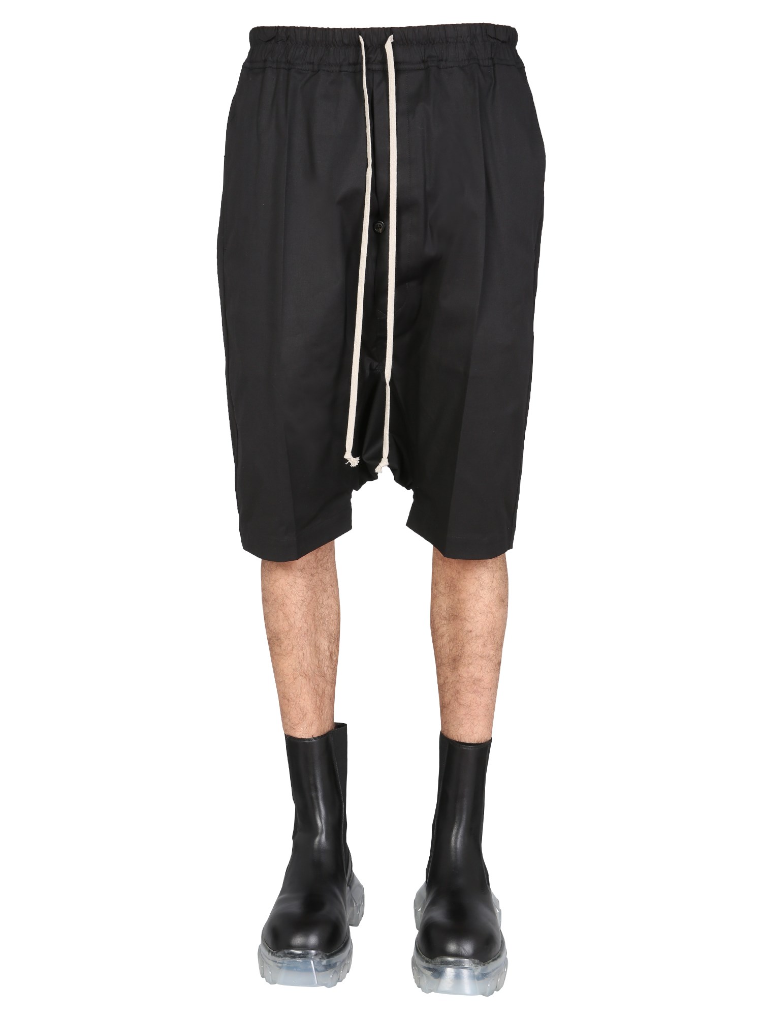 rick owens wide leg bermuda