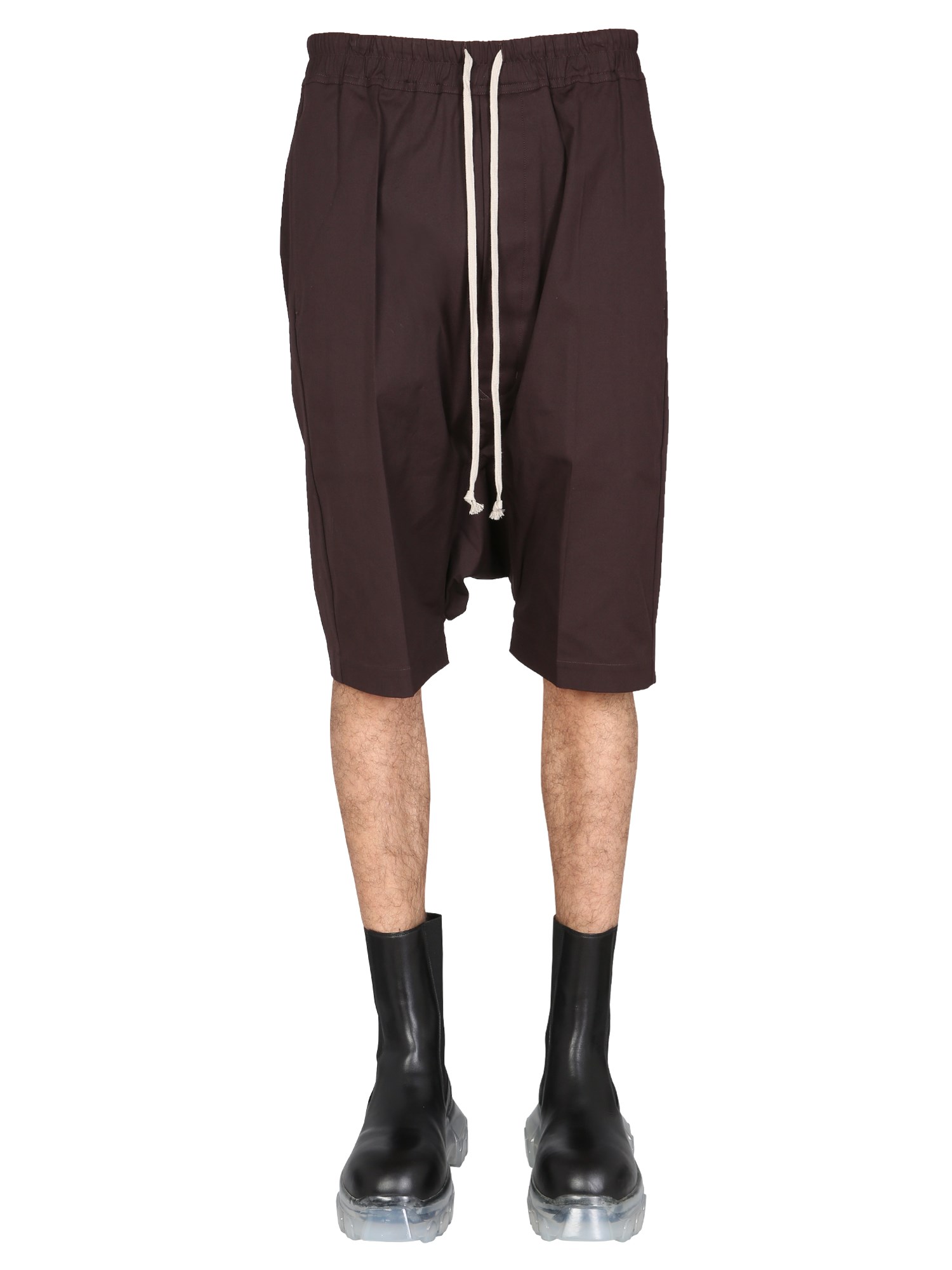 rick owens wide leg bermuda