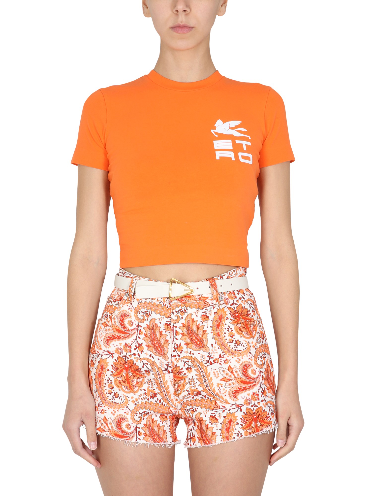 etro t-shirt cropped