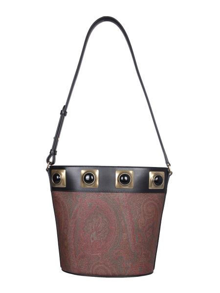 Etro - Paisley Crown Me Bucket Bag With Black Studs