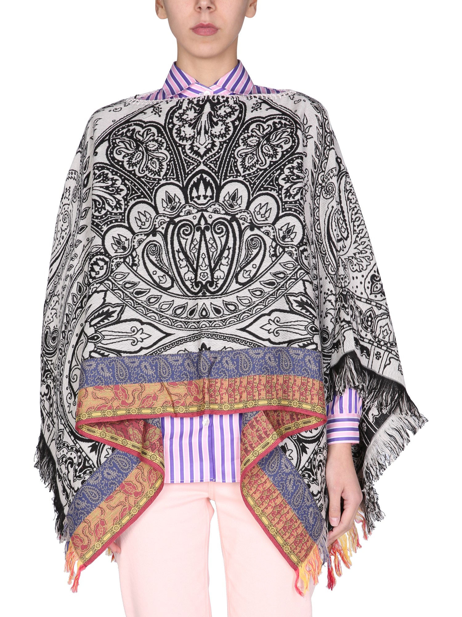 etro paisley poncho