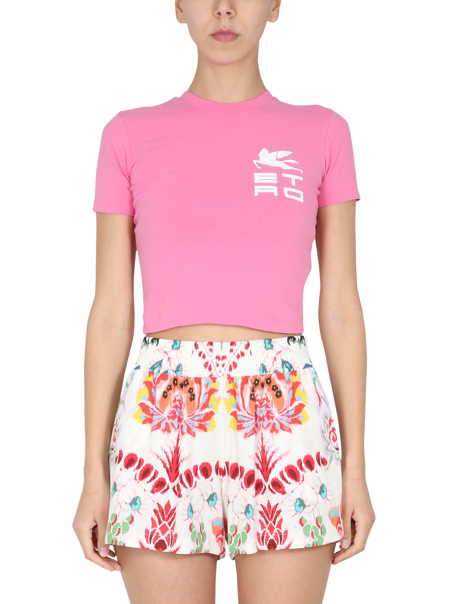 etro t-shirt cropped