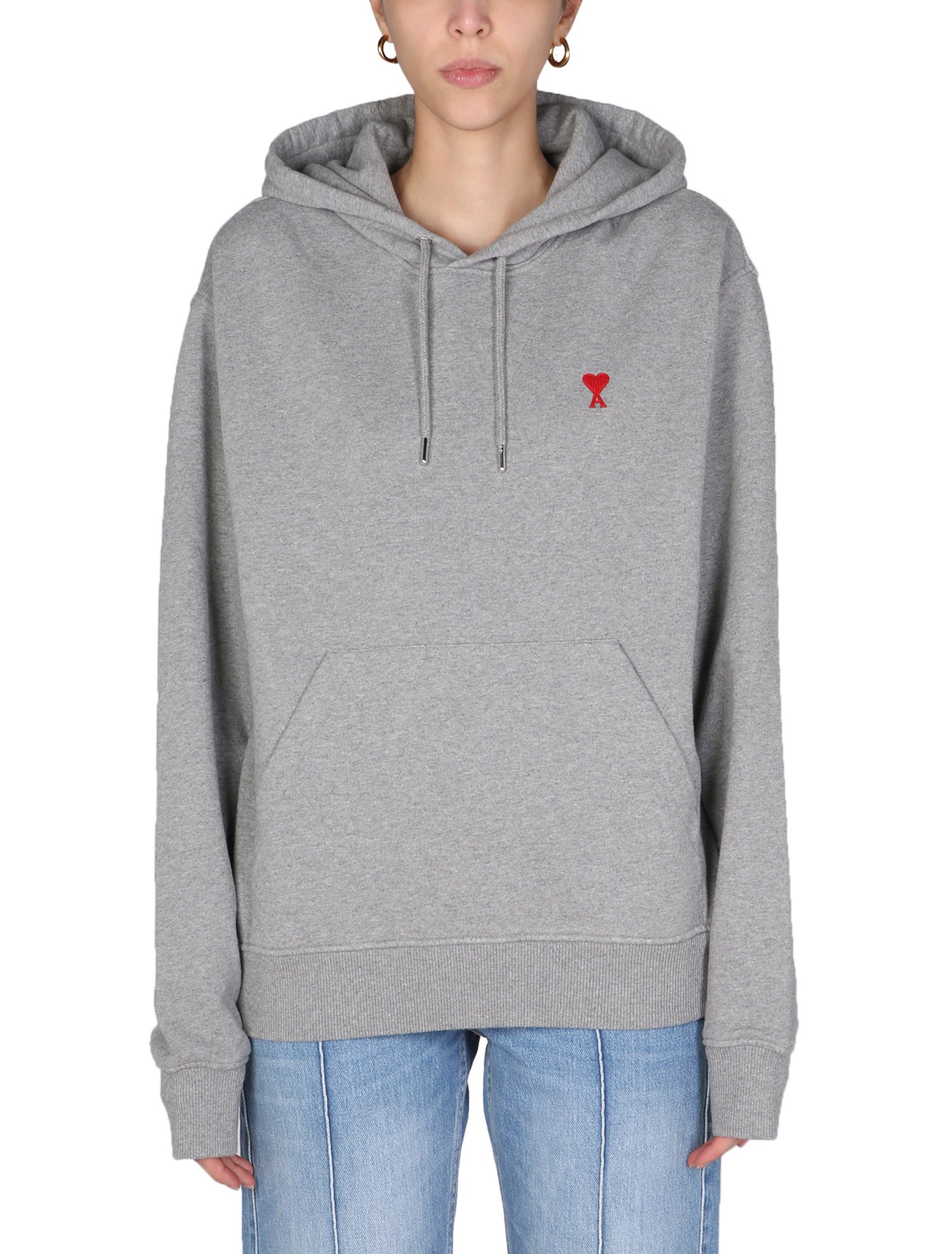 ami paris felpa con cappuccio