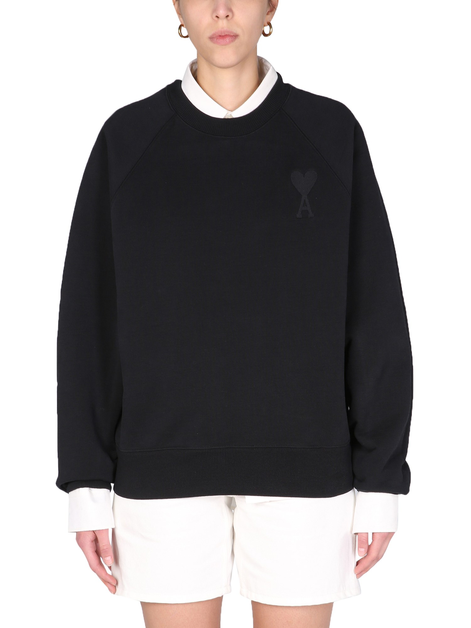 ami paris felpa girocollo