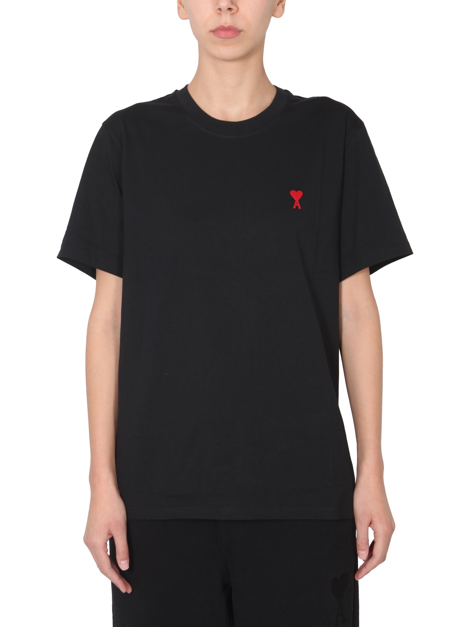 ami paris t-shirt con ricamo logo