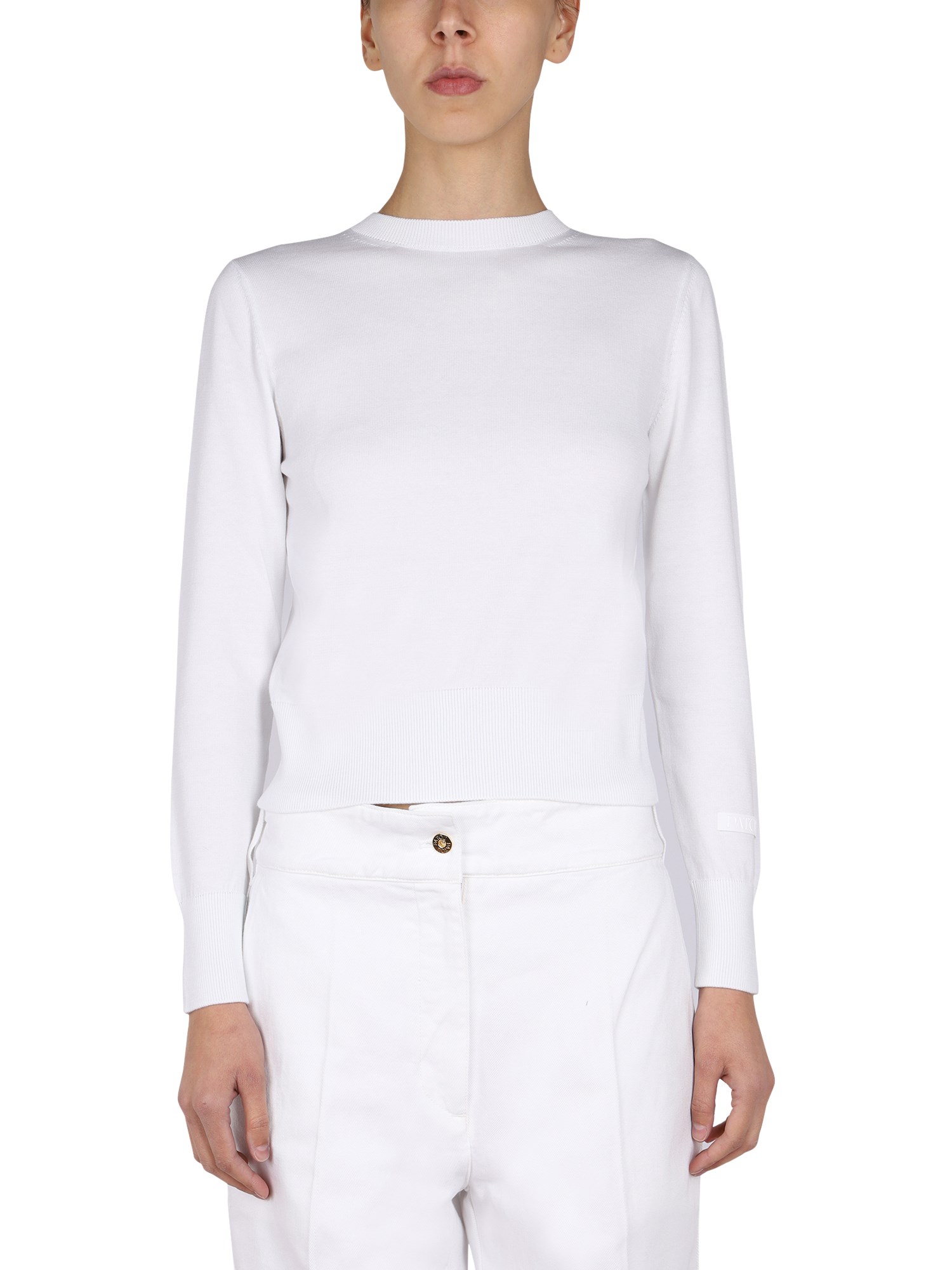 Patou Bow Jersey In White