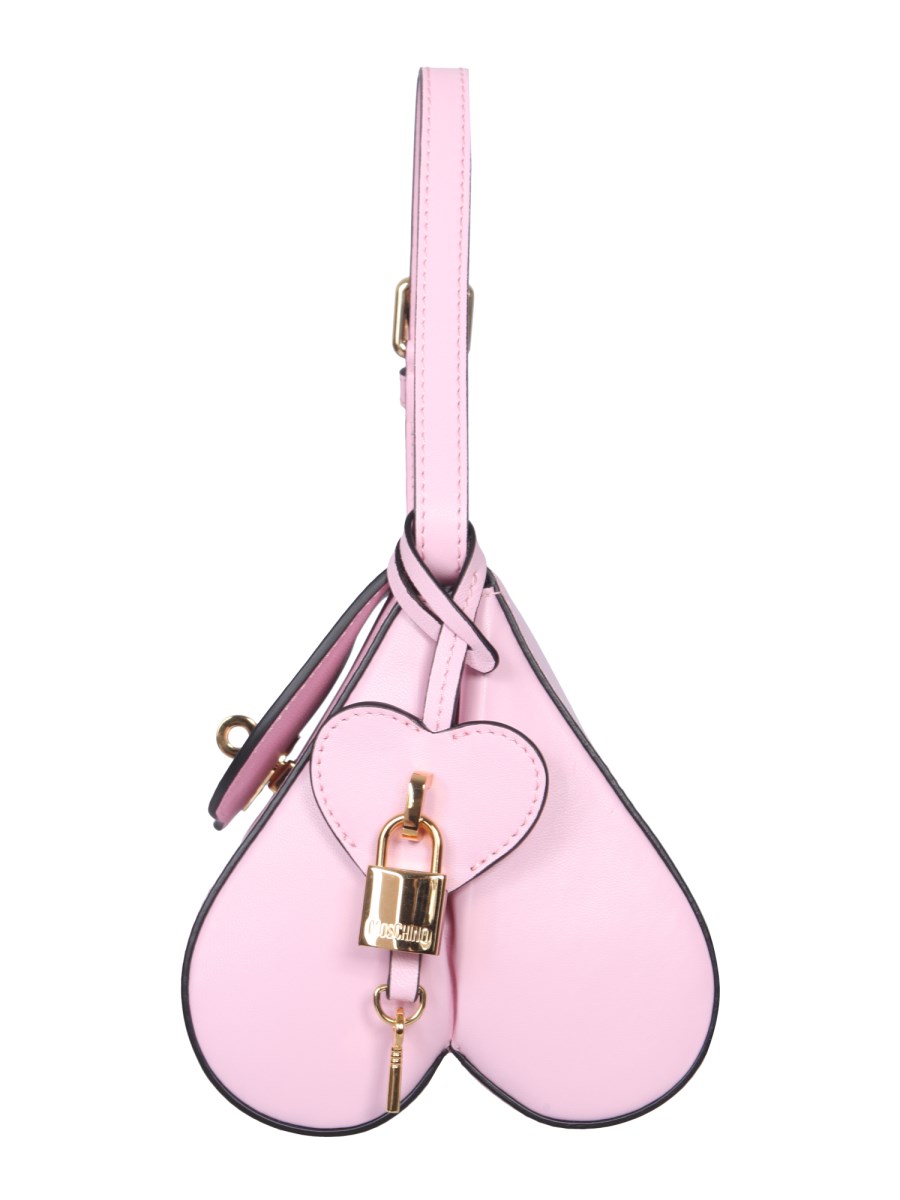 MOSCHINO - HEART LOCK NAPPA SHOULDER BAG - Eleonora Bonucci