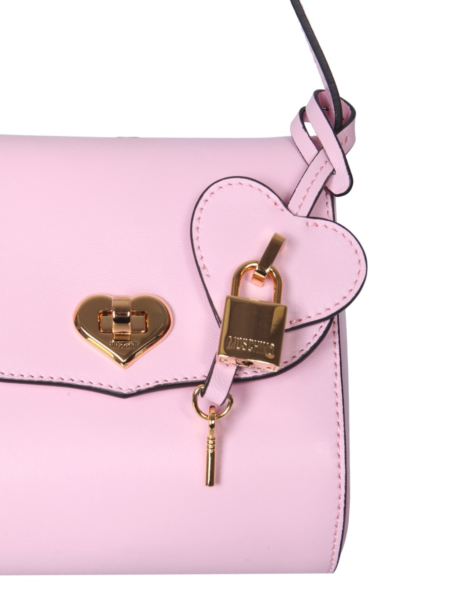 MOSCHINO - HEART LOCK NAPPA SHOULDER BAG - Eleonora Bonucci