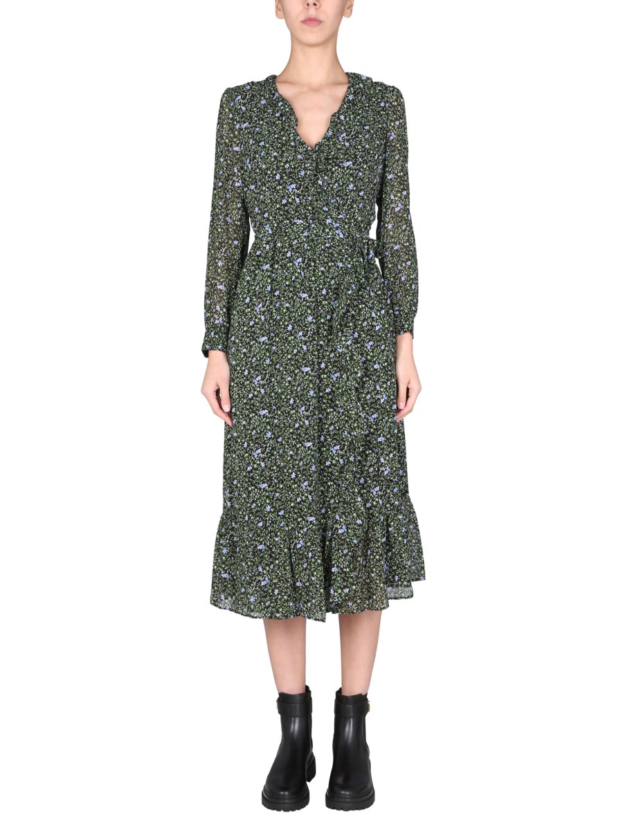 Michael kors floral outlet georgette dress