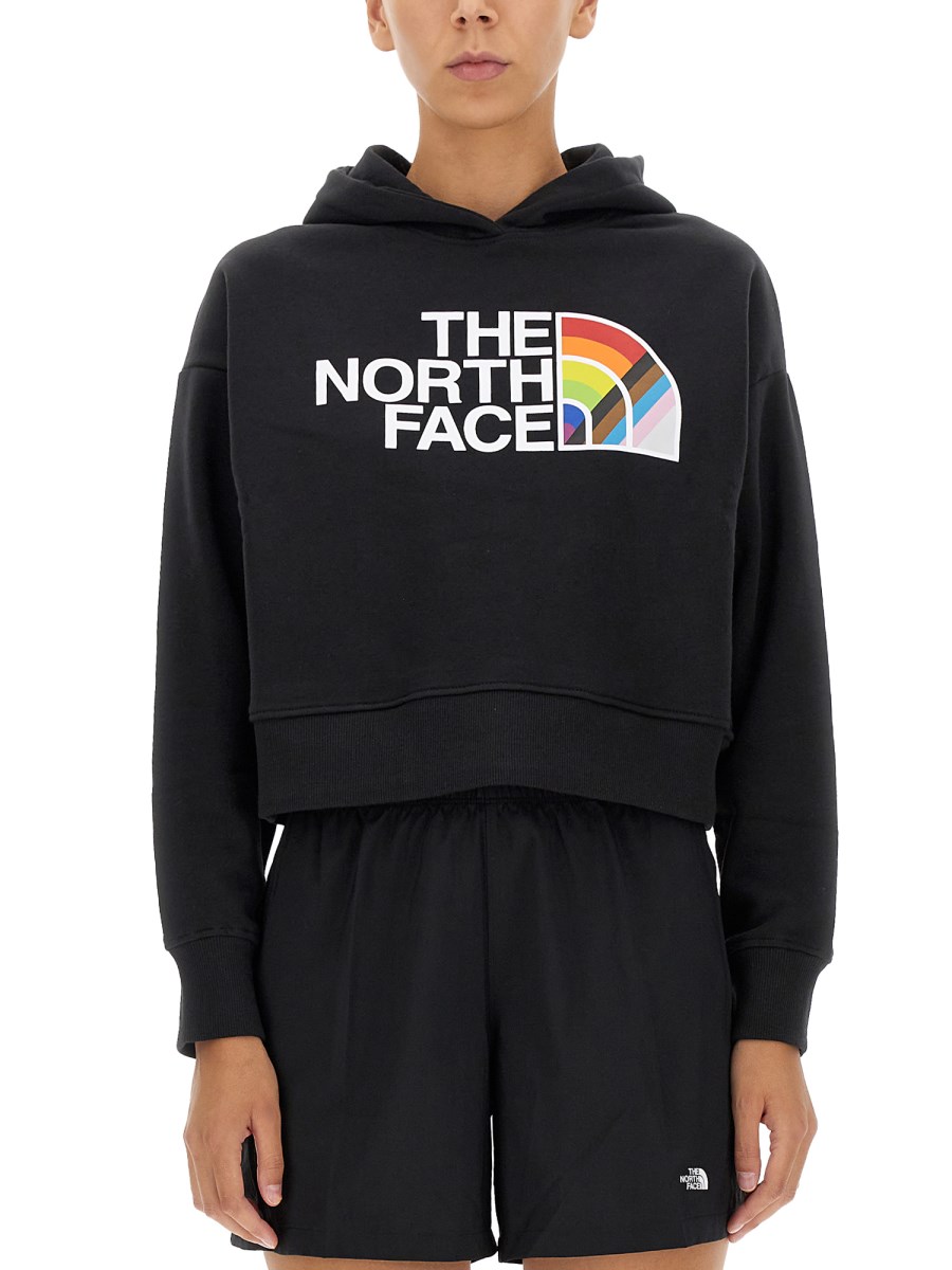 THE NORTH FACE FELPA IN MISTO CON STAMPA LOGO