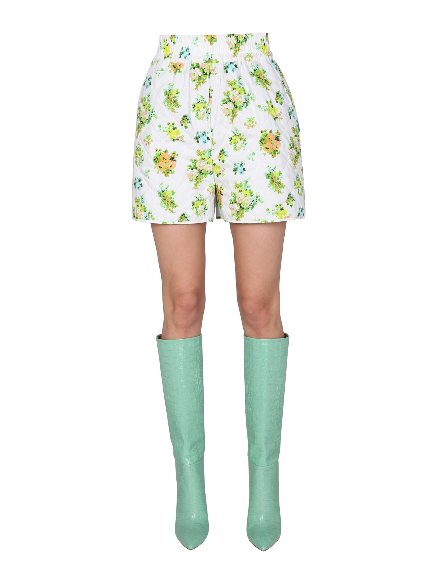 msgm shorts con stampa "micro bouquet"