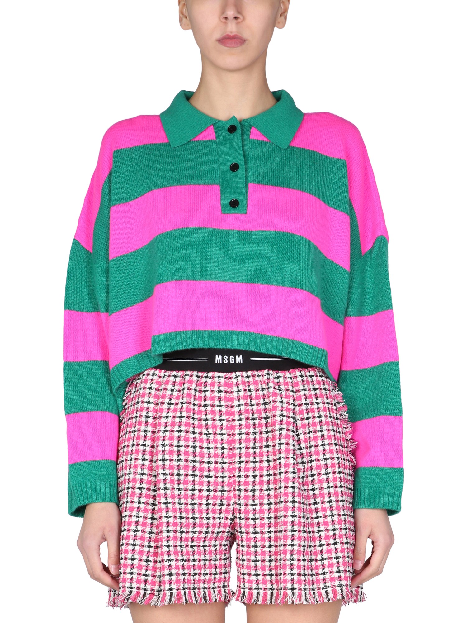 msgm polo in maglia