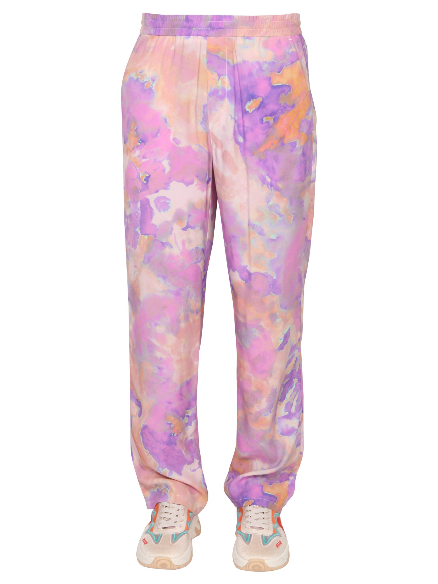 msgm pantalone con motivo tie dye