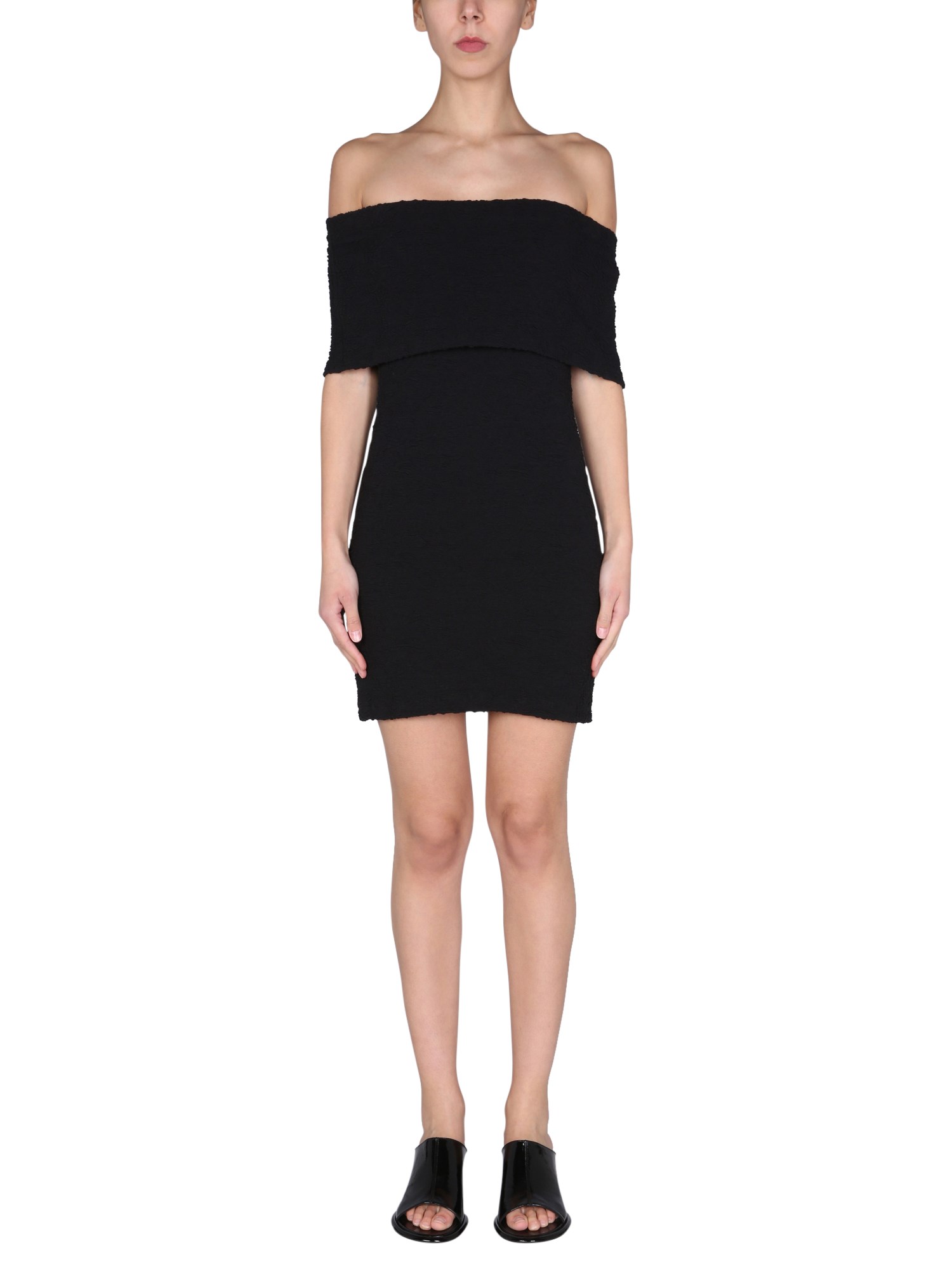 msgm abito midi con scollo a barca