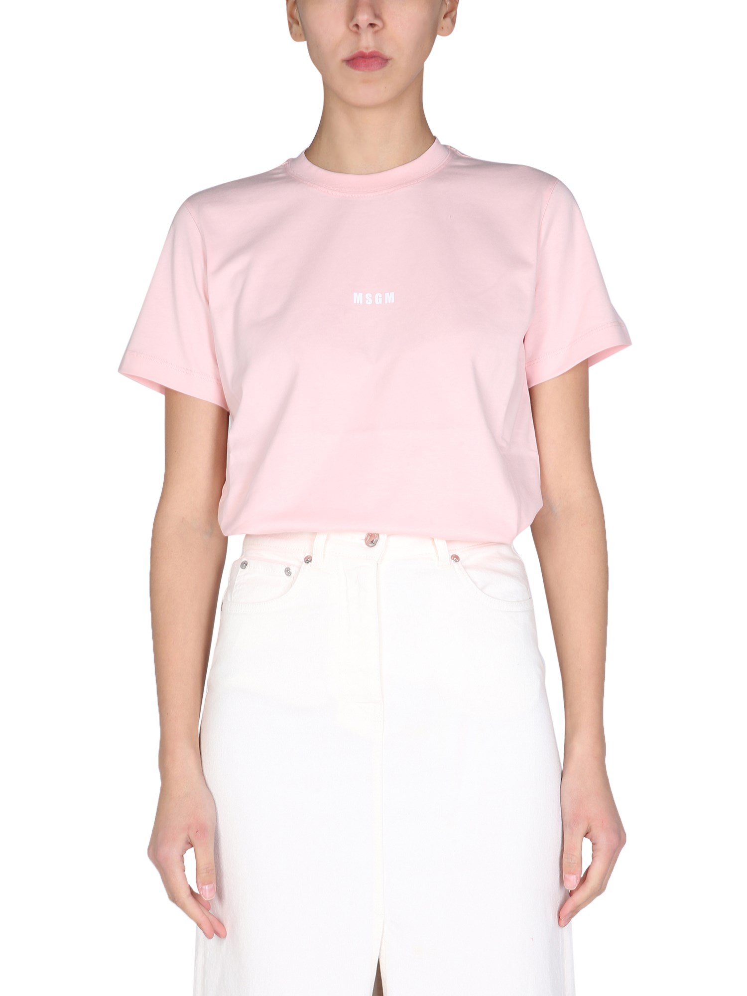 msgm t-shirt con micro logo