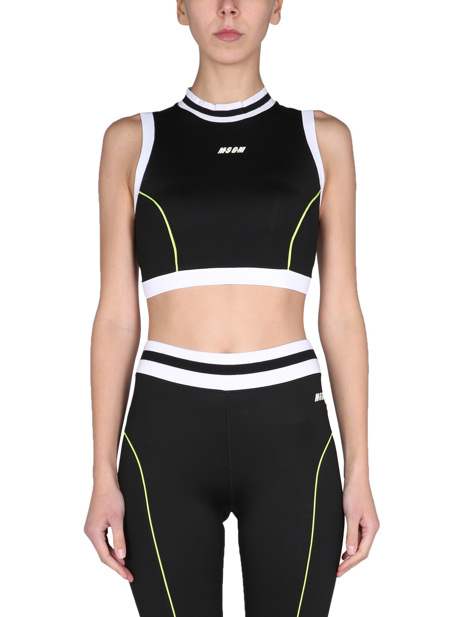 msgm crop top "active"