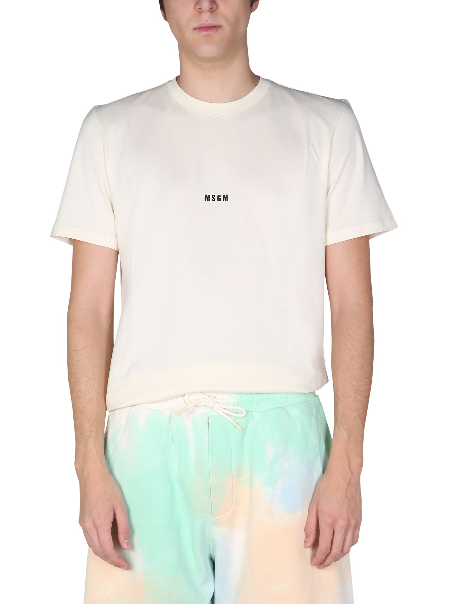 msgm t-shirt con micro logo