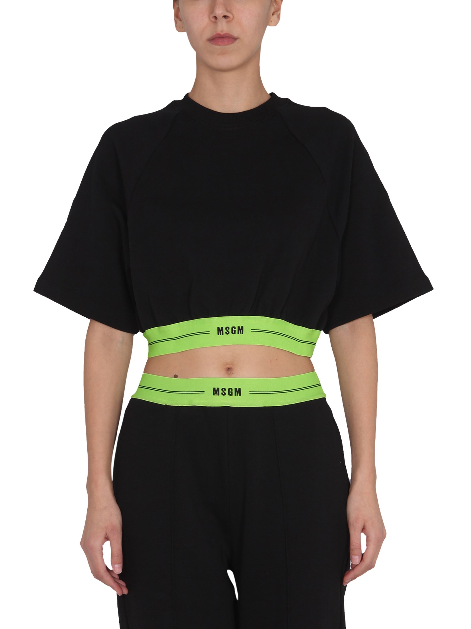 msgm t-shirt cropped