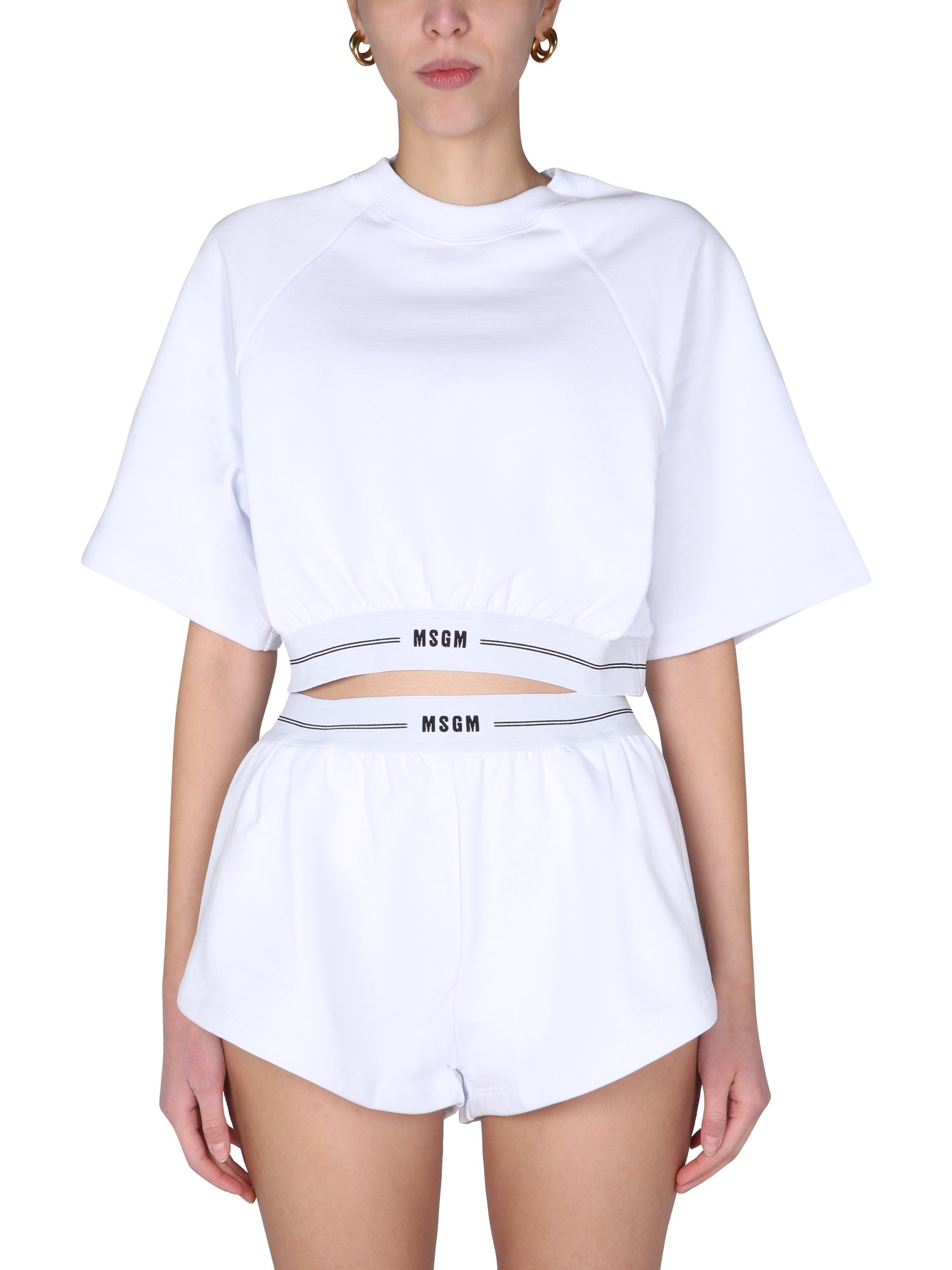 msgm t-shirt cropped