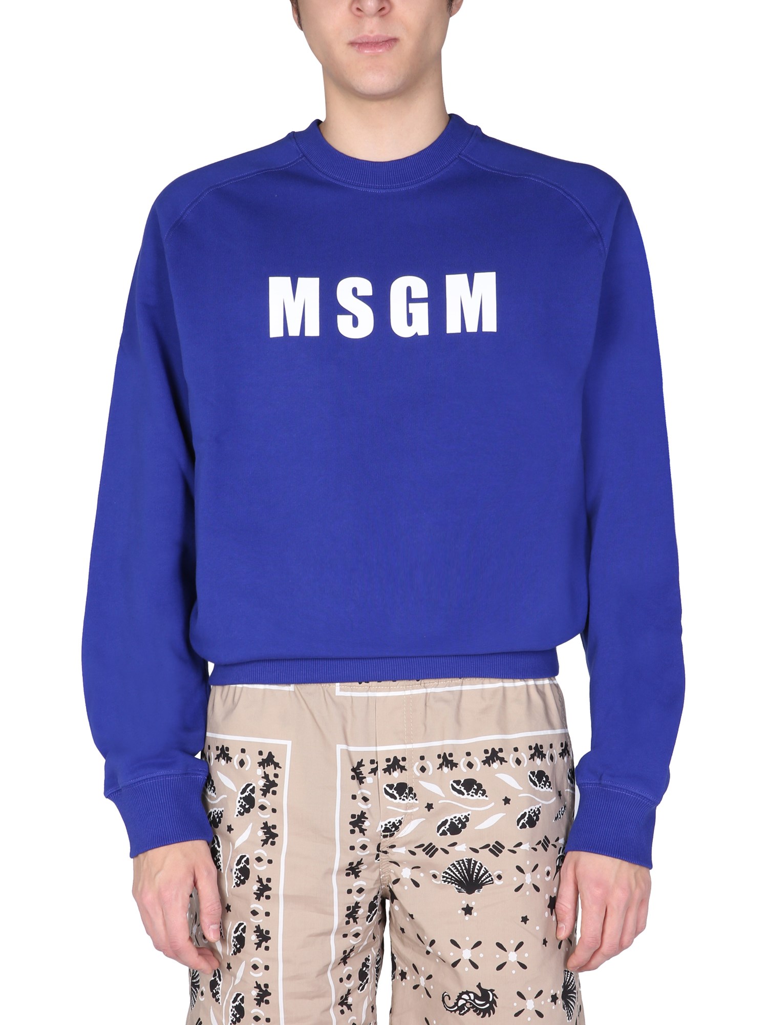 msgm felpa con stampa logo