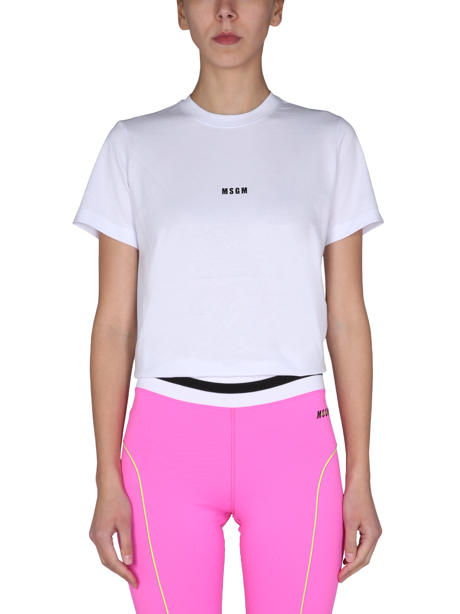 msgm t-shirt con micro logo