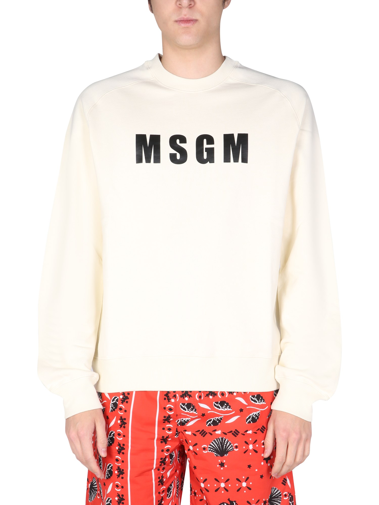 msgm felpa con stampa logo