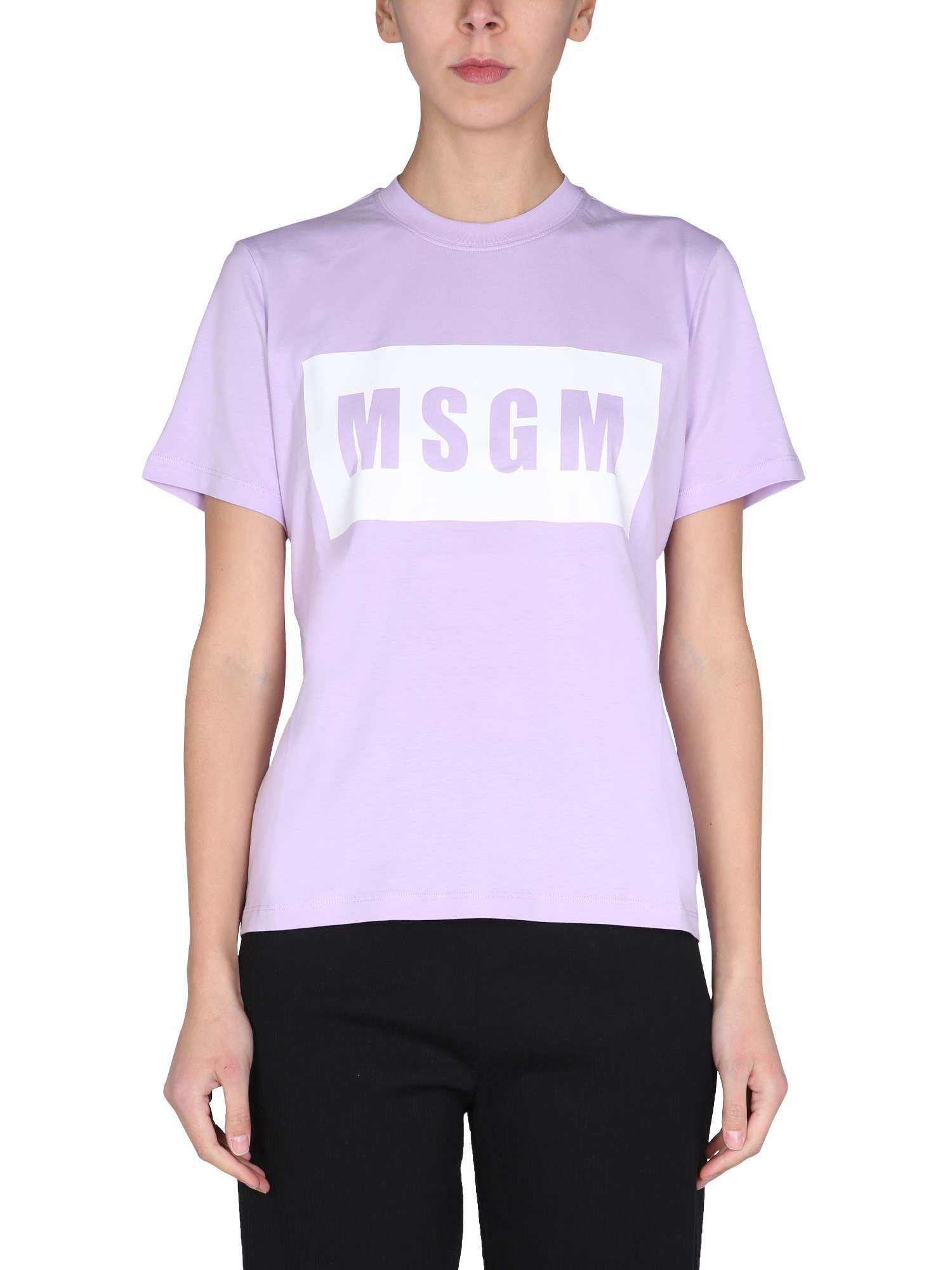 msgm t-shirt con box logo