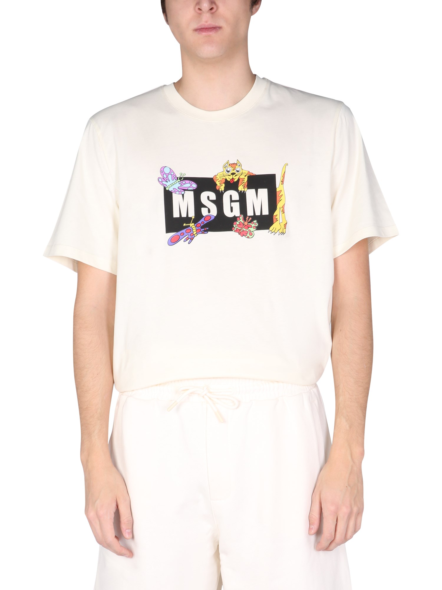 msgm t-shirt "funny tiger"
