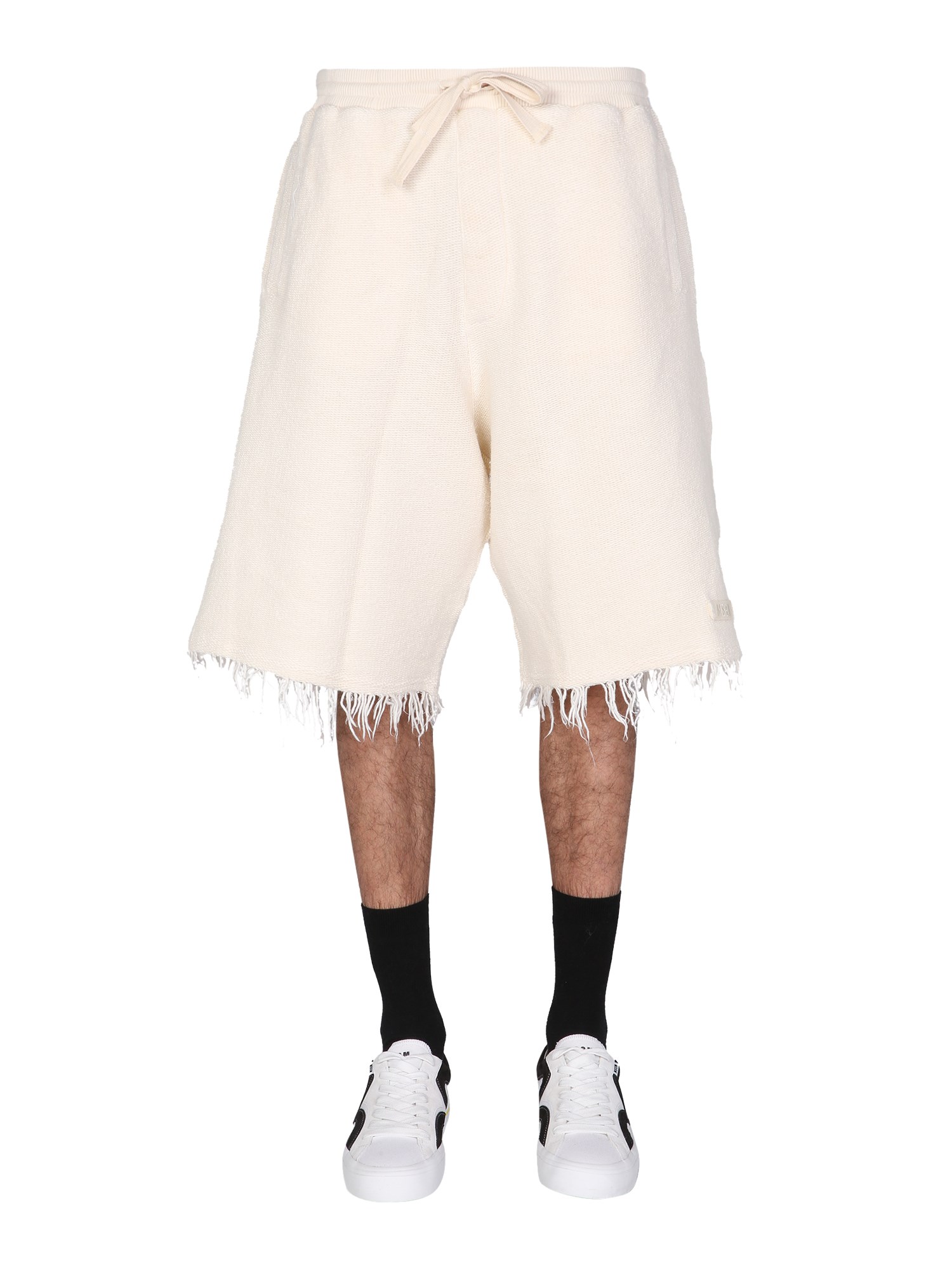 msgm bermuda in felpa di cotone