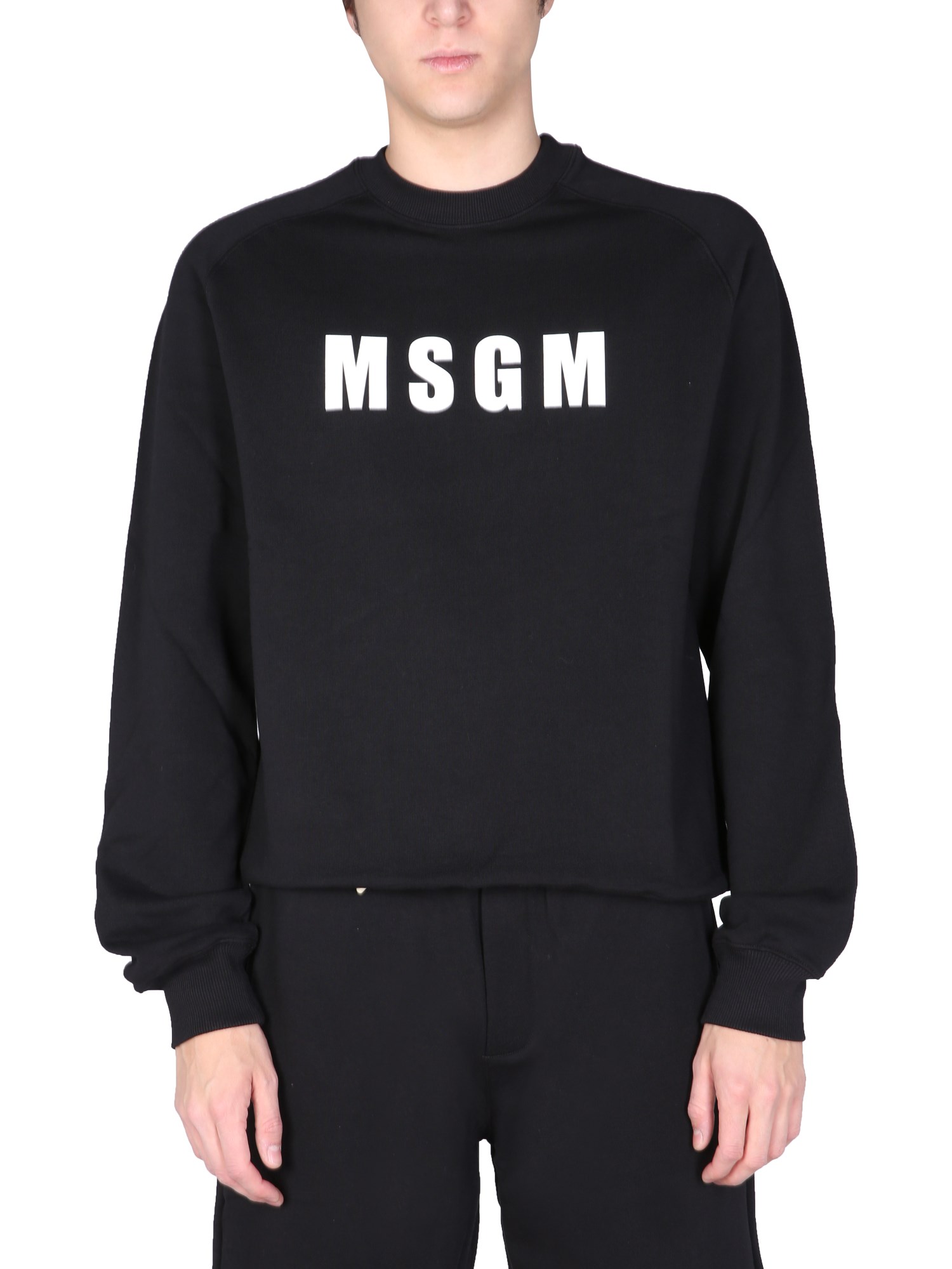 msgm felpa con stampa logo