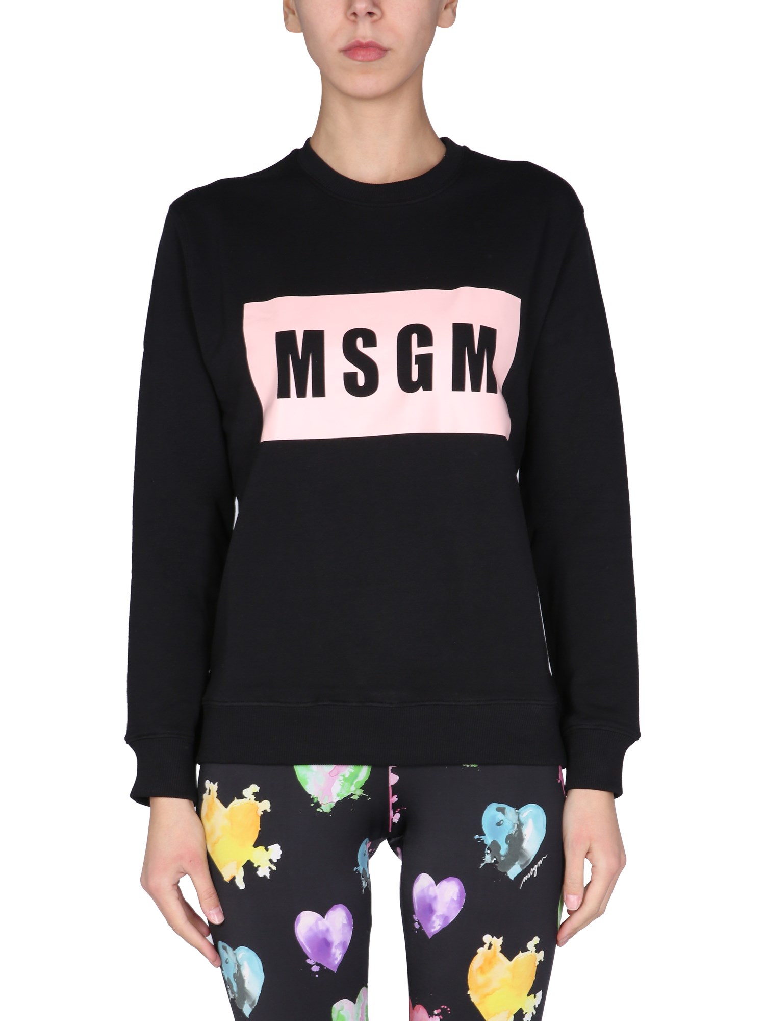 msgm felpa con box logo