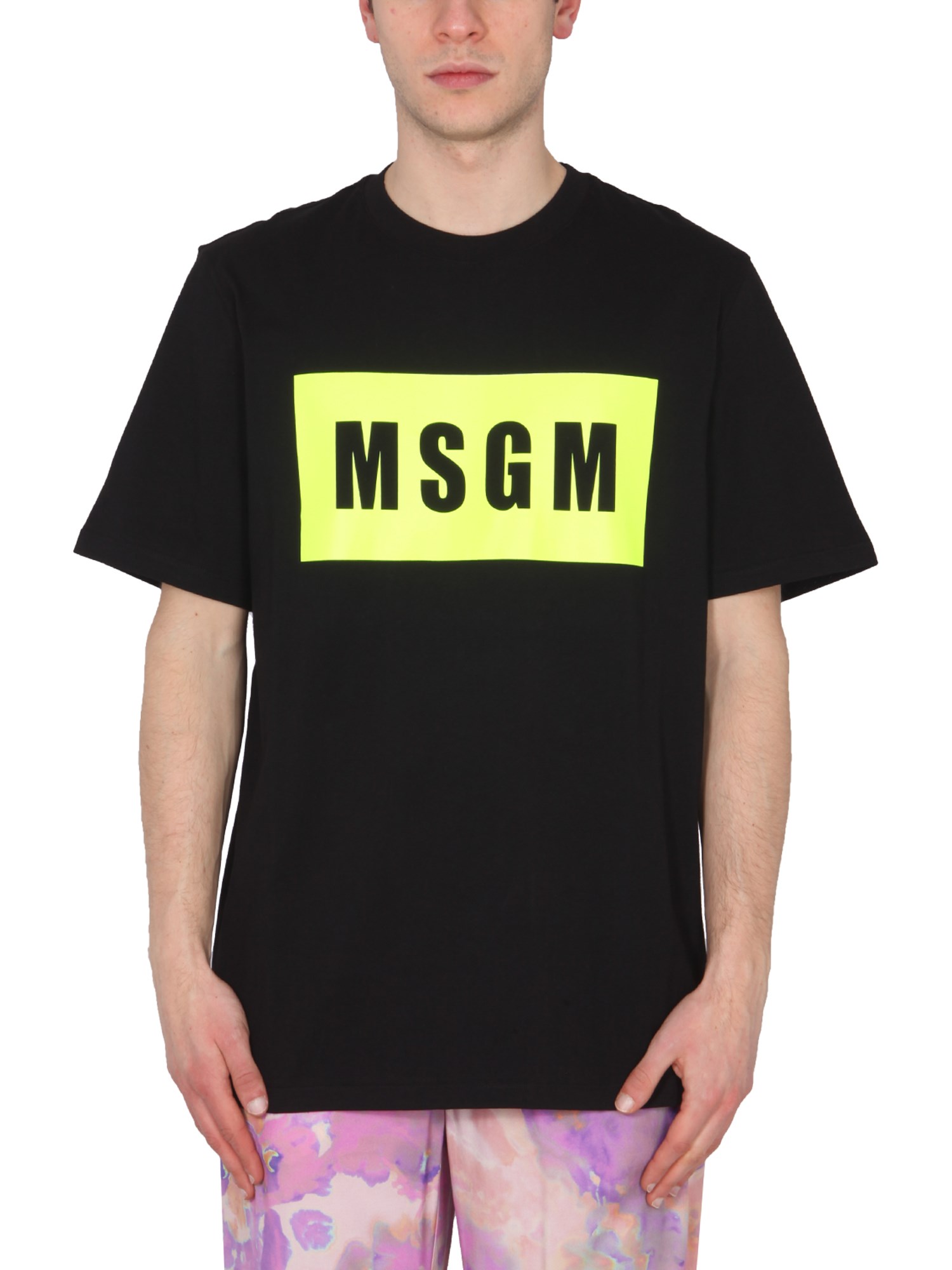 msgm t-shirt con box logo