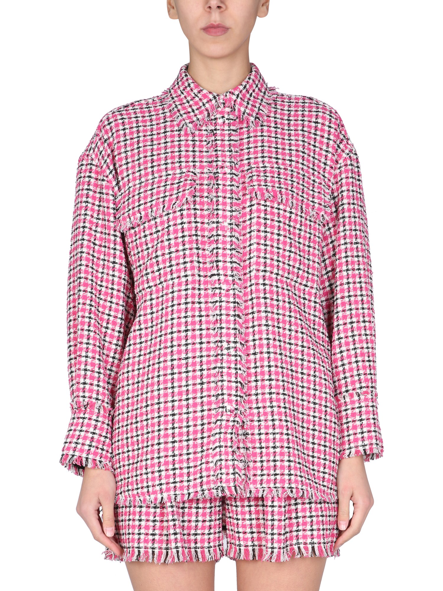 msgm giacca in tweed