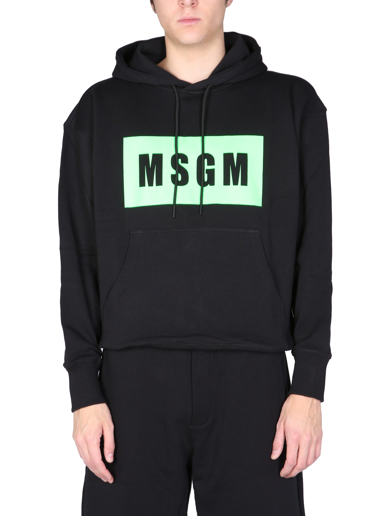 msgm felpa con box logo