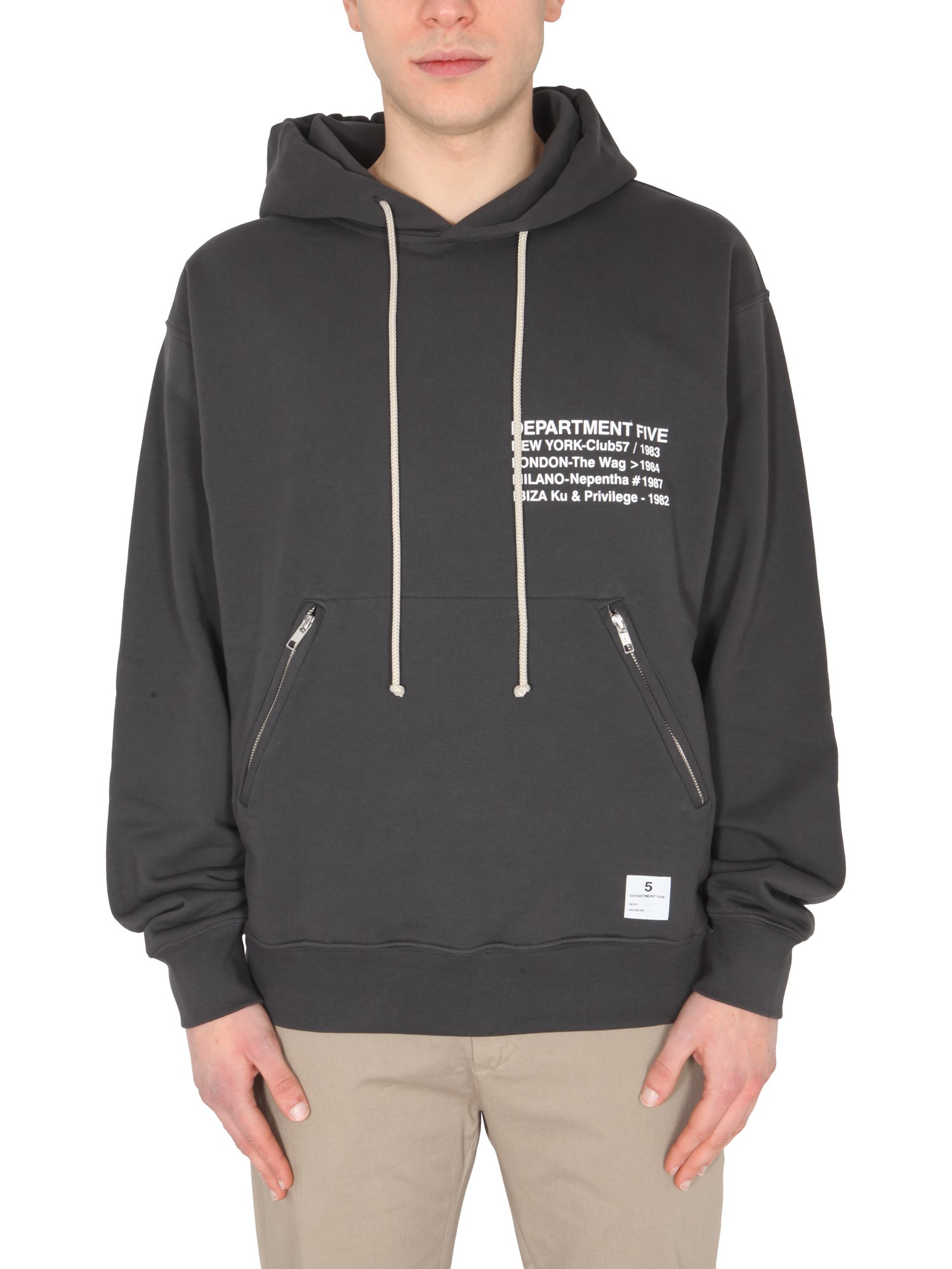 department five felpa con stampa logo