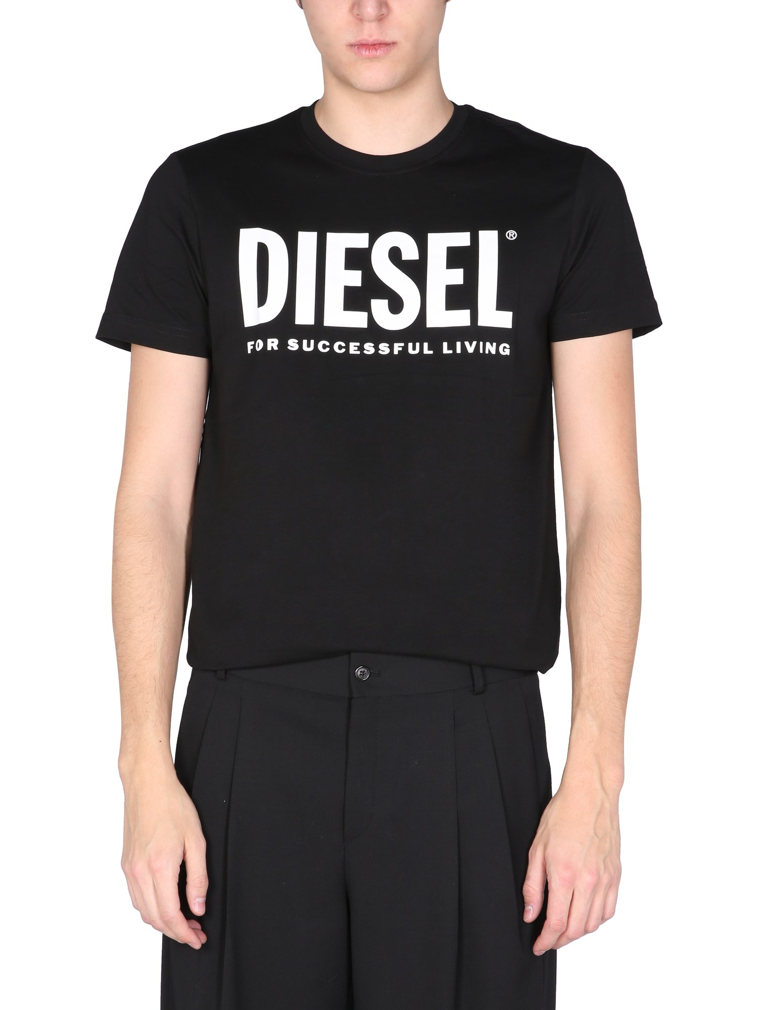 diesel t-shirt with logo print