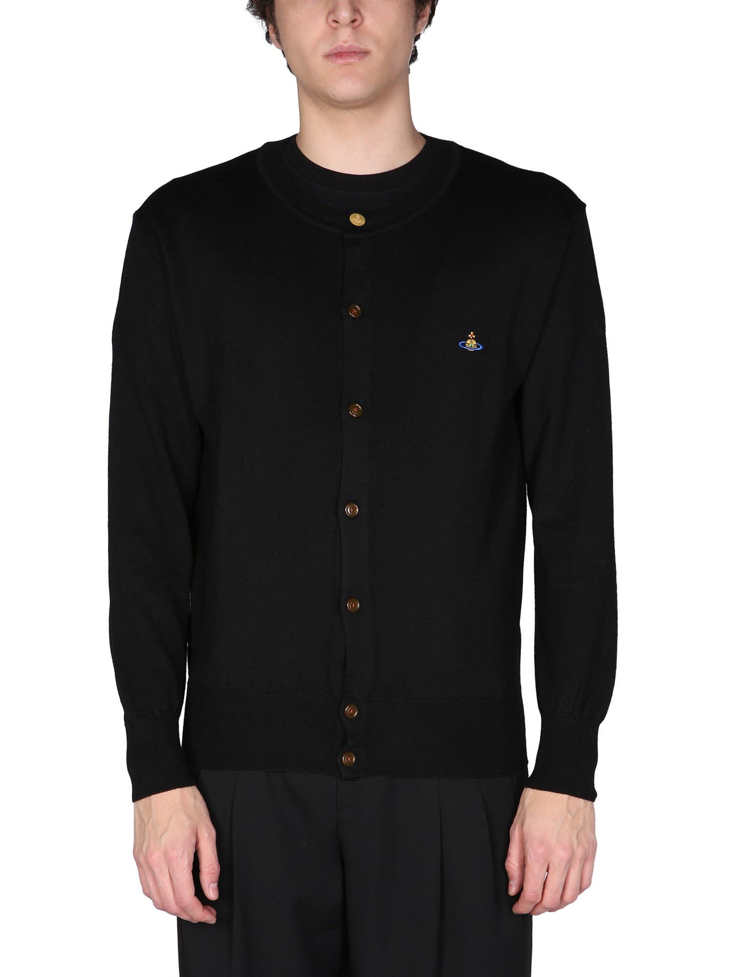 vivienne westwood cardigan con ricamo "orb"