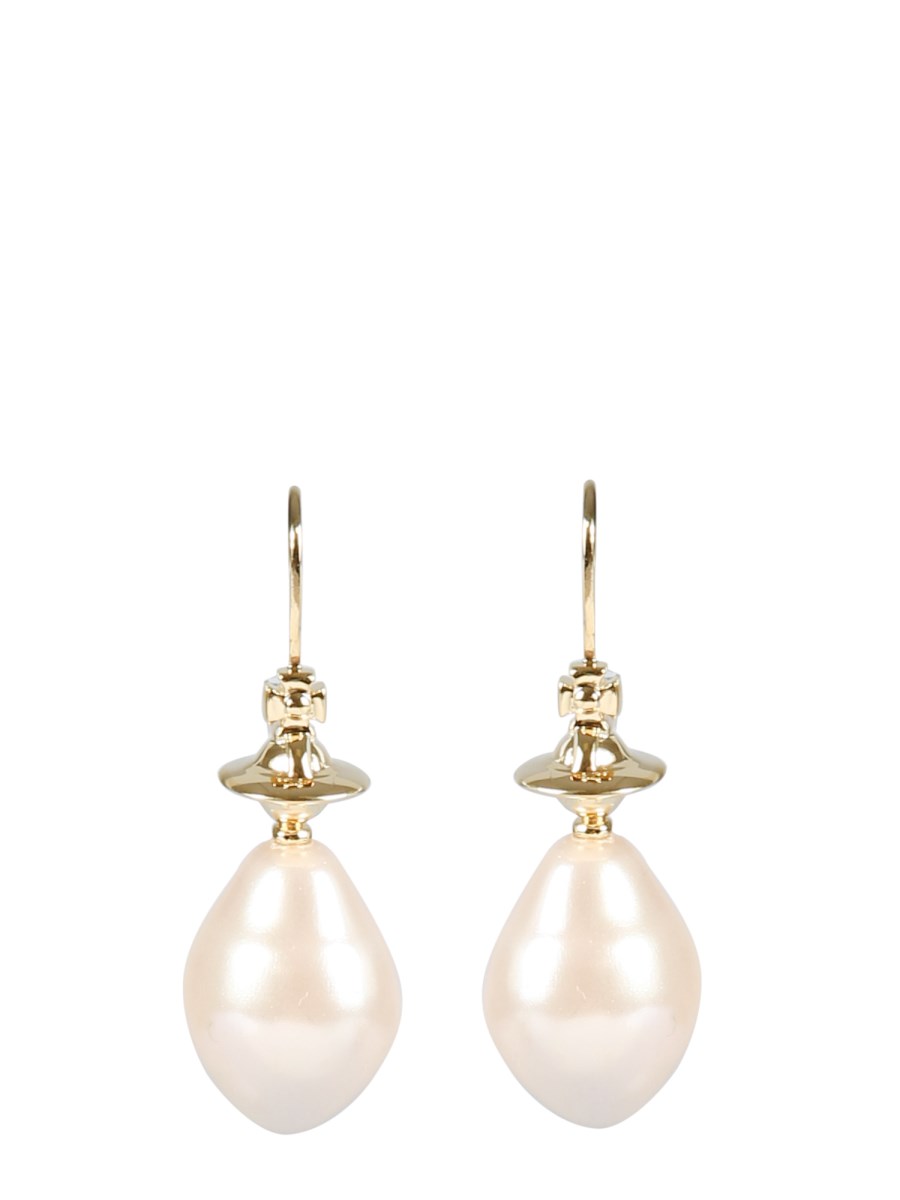 Vivienne westwood pearl hot sale orb earrings