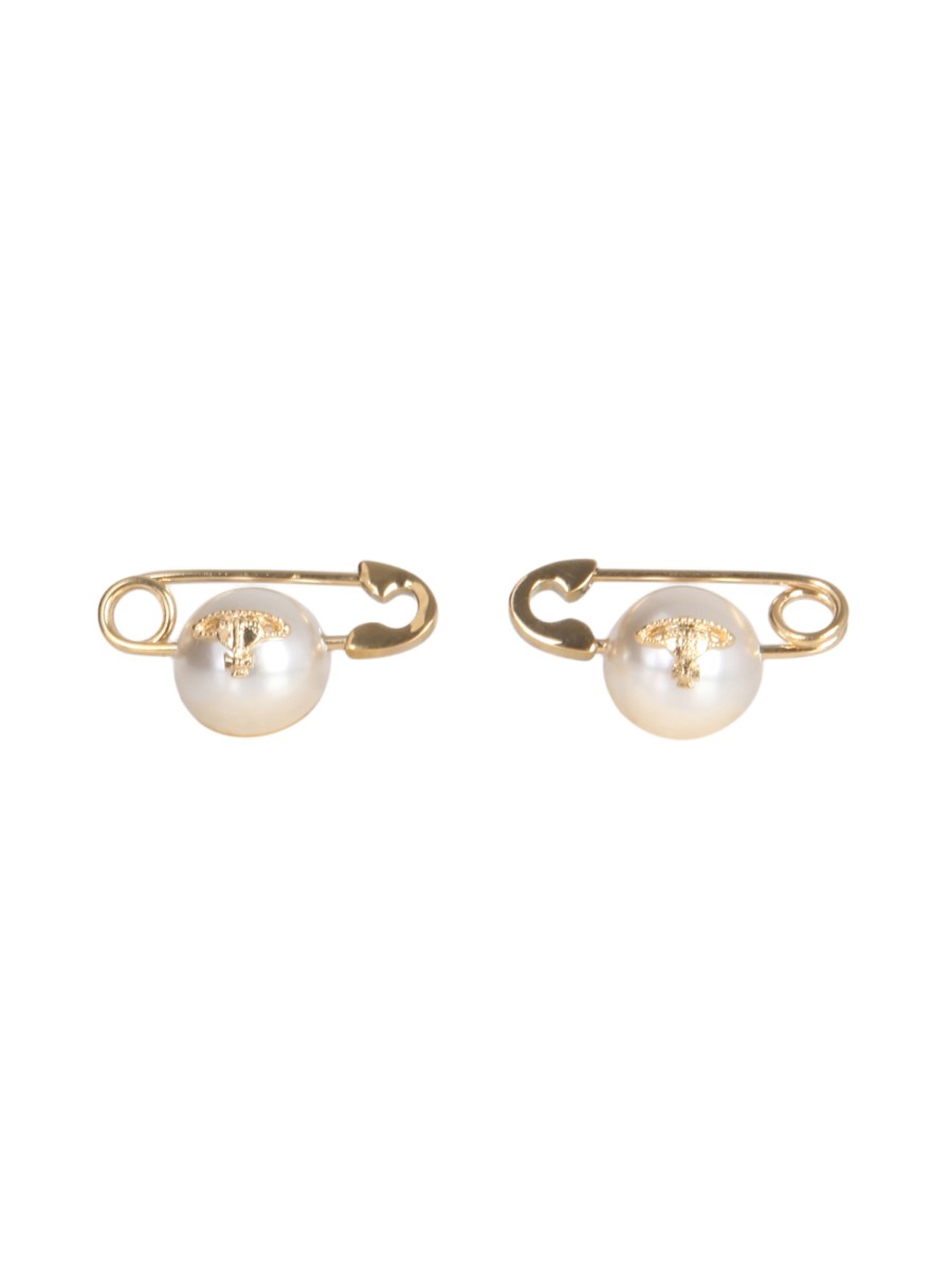 Vivienne westwood pearl safety 2024 pin earrings