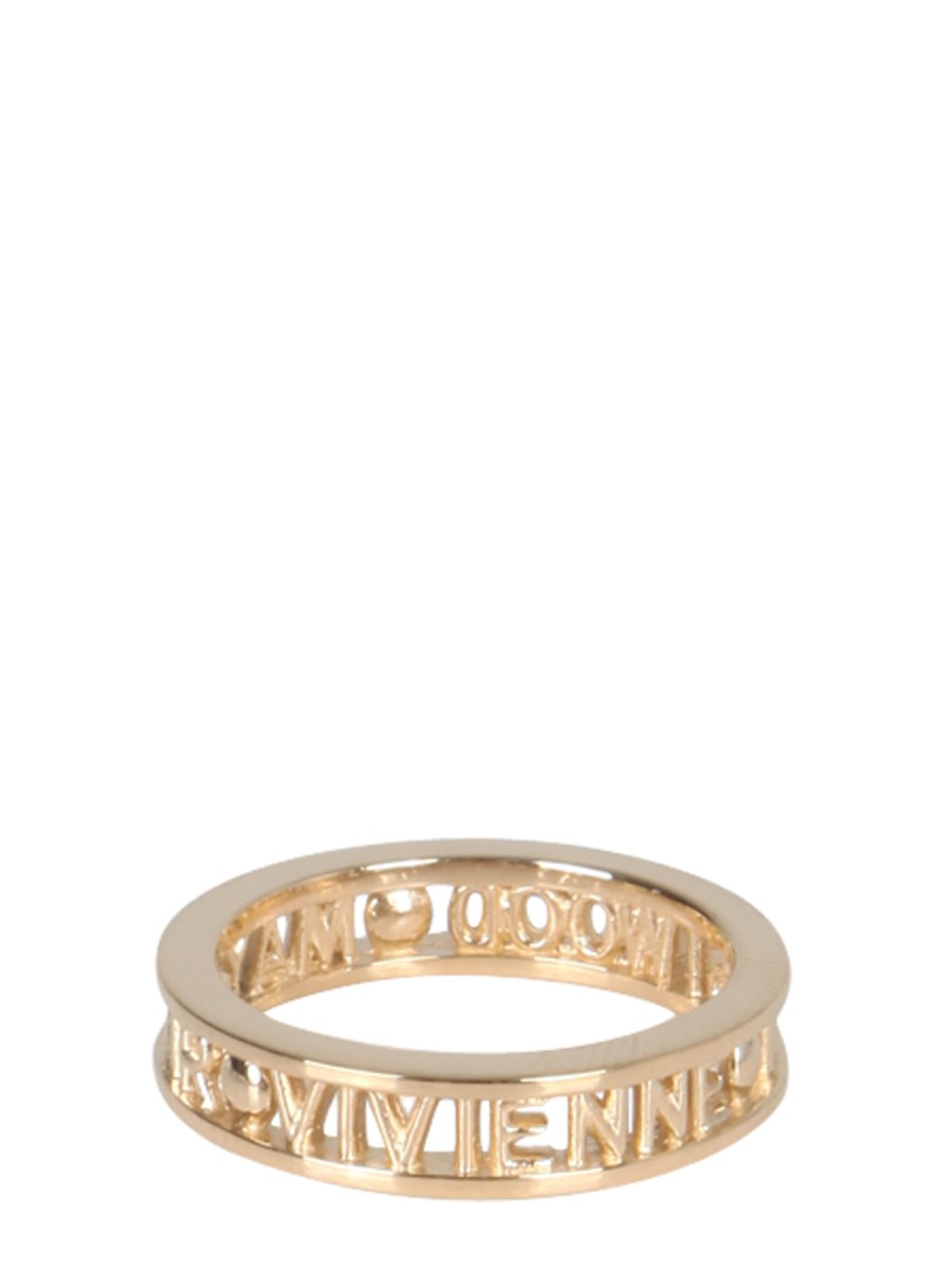 VIVIENNE WESTWOOD GOLD FINISH SILVER WESTMINSTER RING Eleonora Bonucci