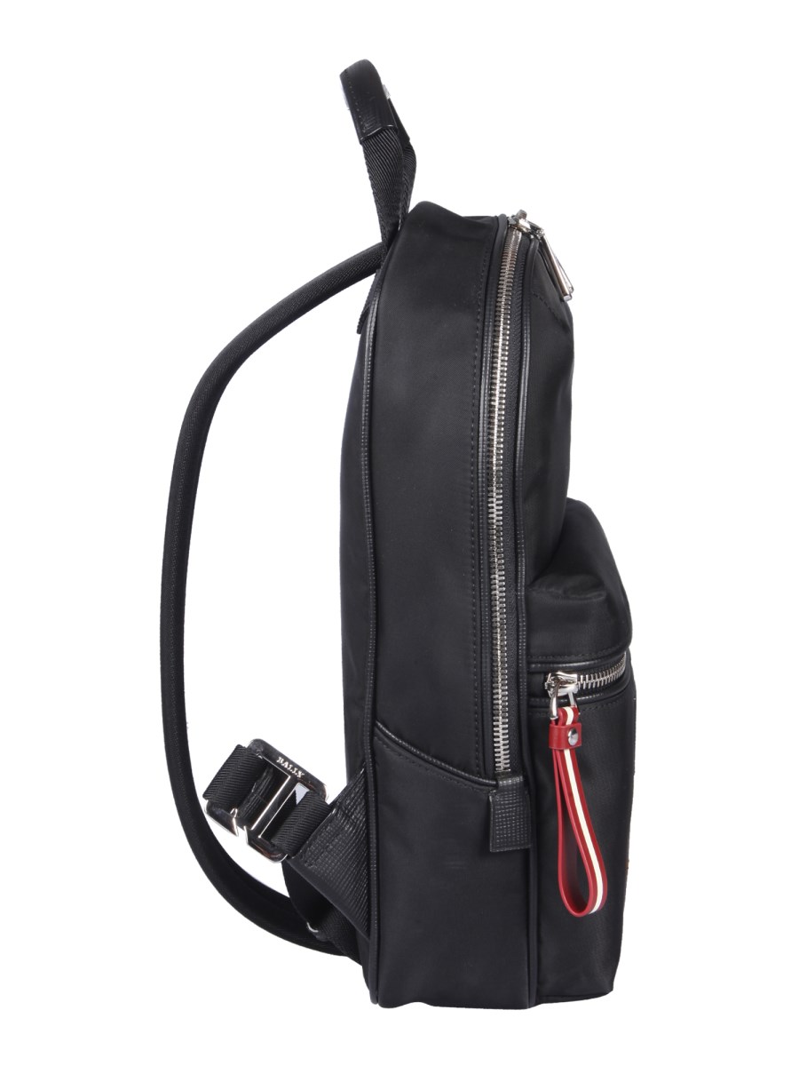 バッグ Bally hinging backpack Bally Black/Gold Hingis Graffiti Print Leather Backpack